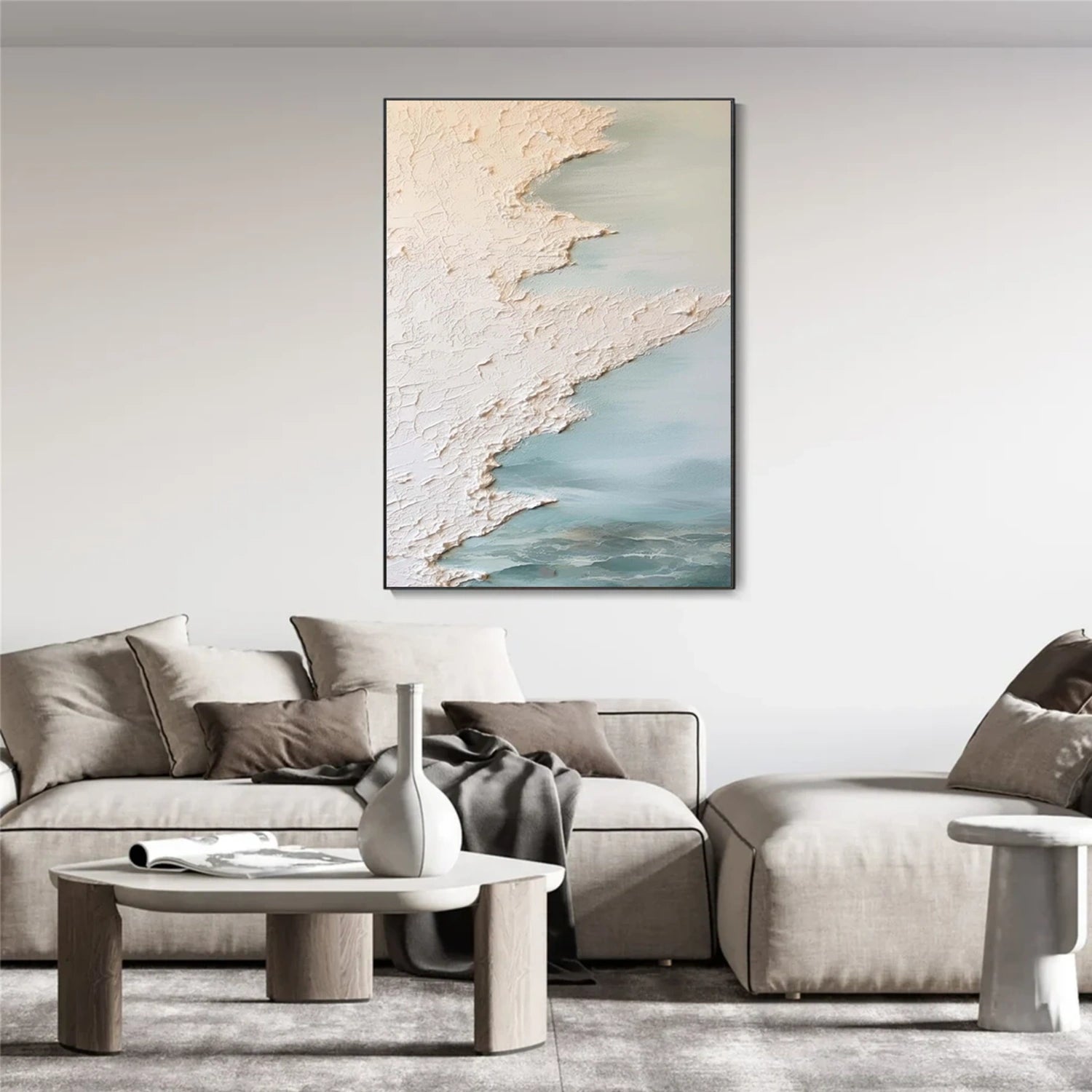 Sea & Sky Abstract Textured Wall Art #MS146