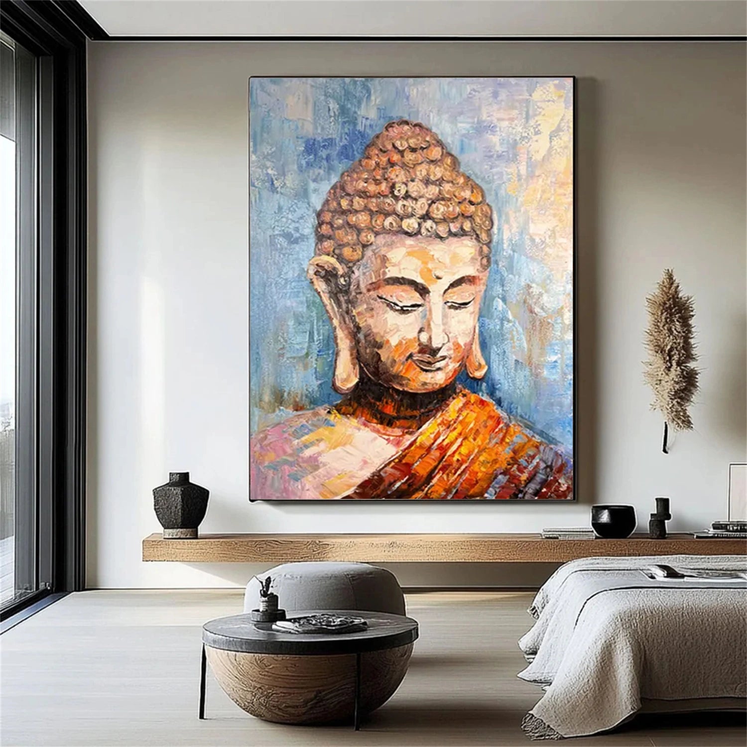 Abstract Buddha Portrait Painting #AP020