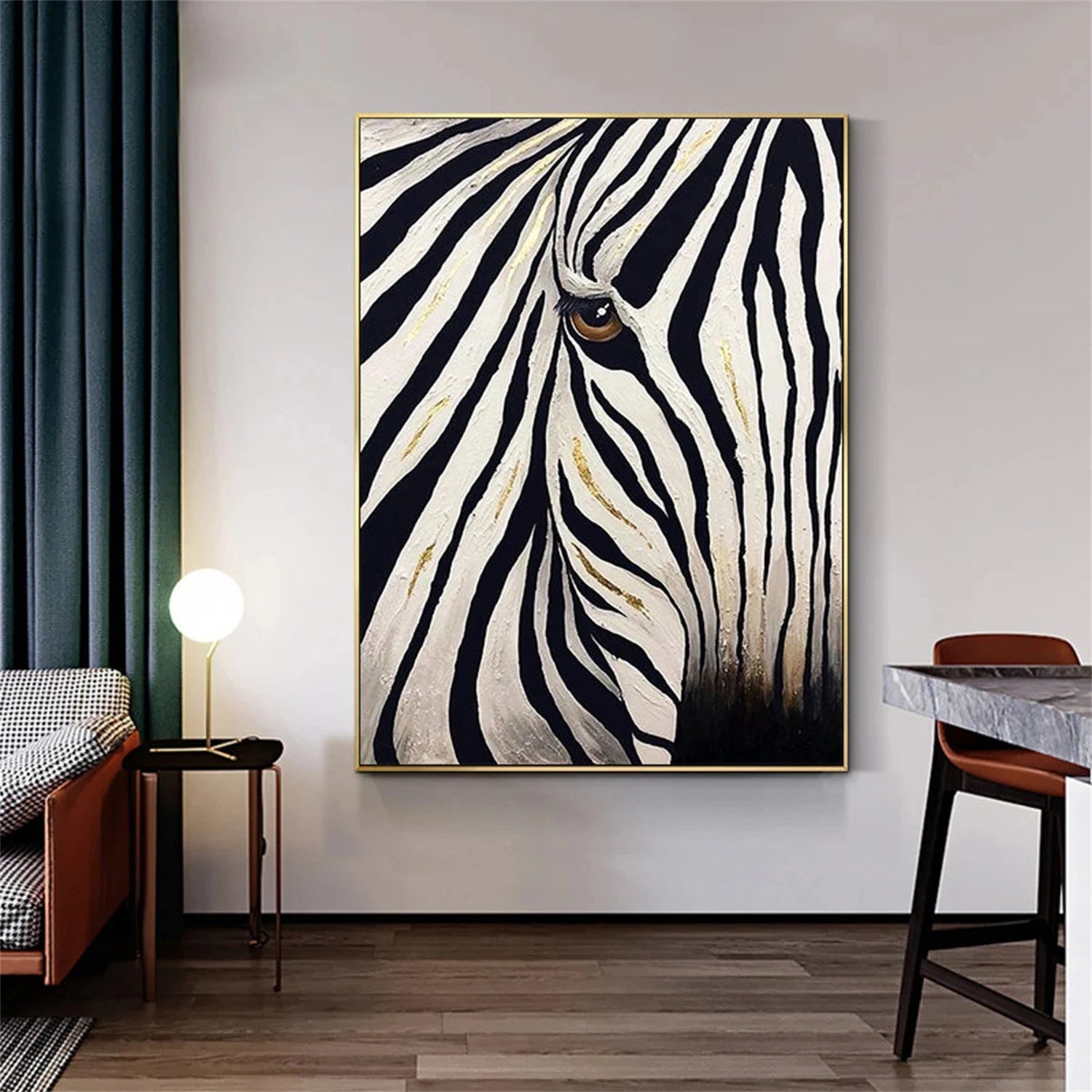 Black and White Abstract Animal Wall Art #AL068