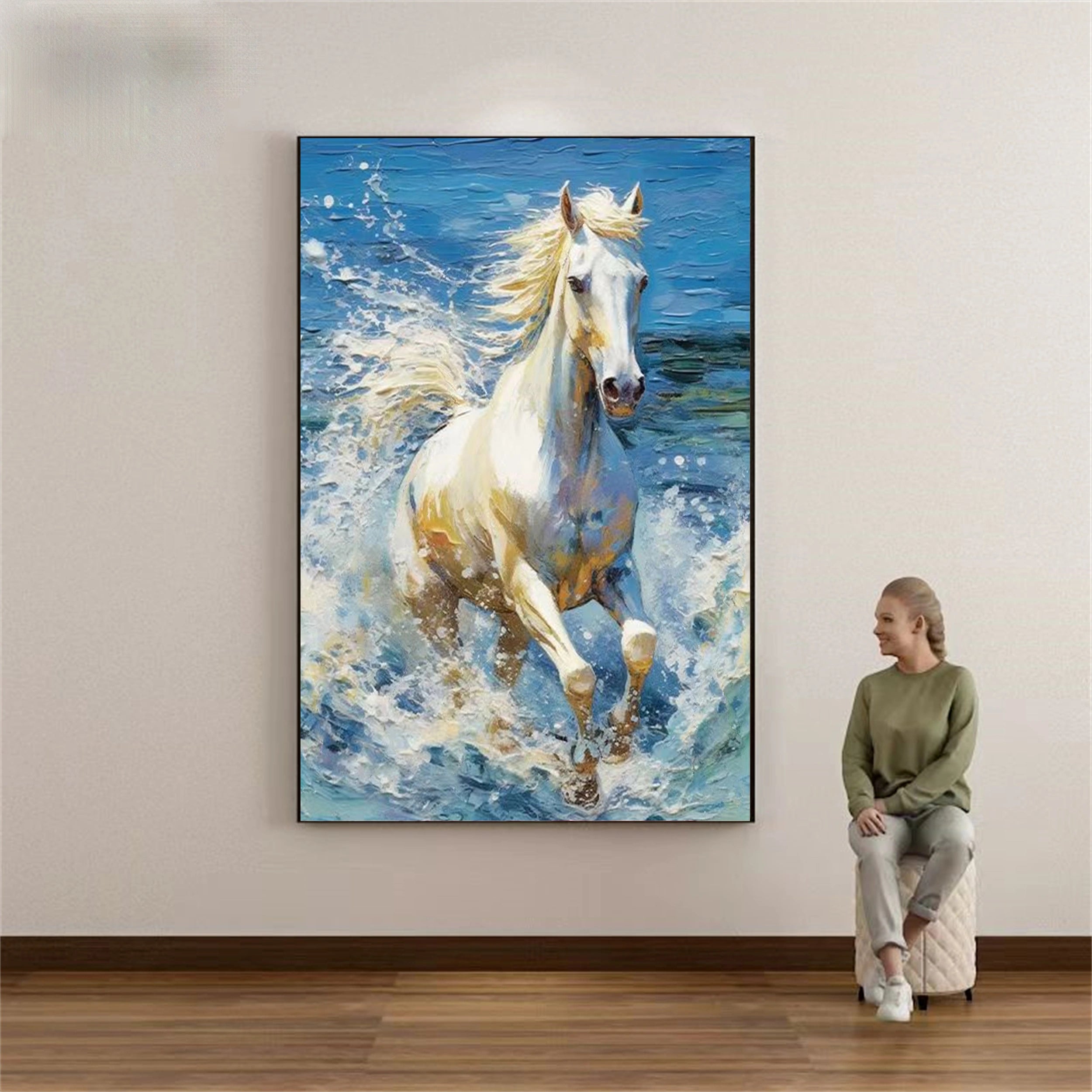 Colorful Horse Abstract Animal Wall Art #AL030