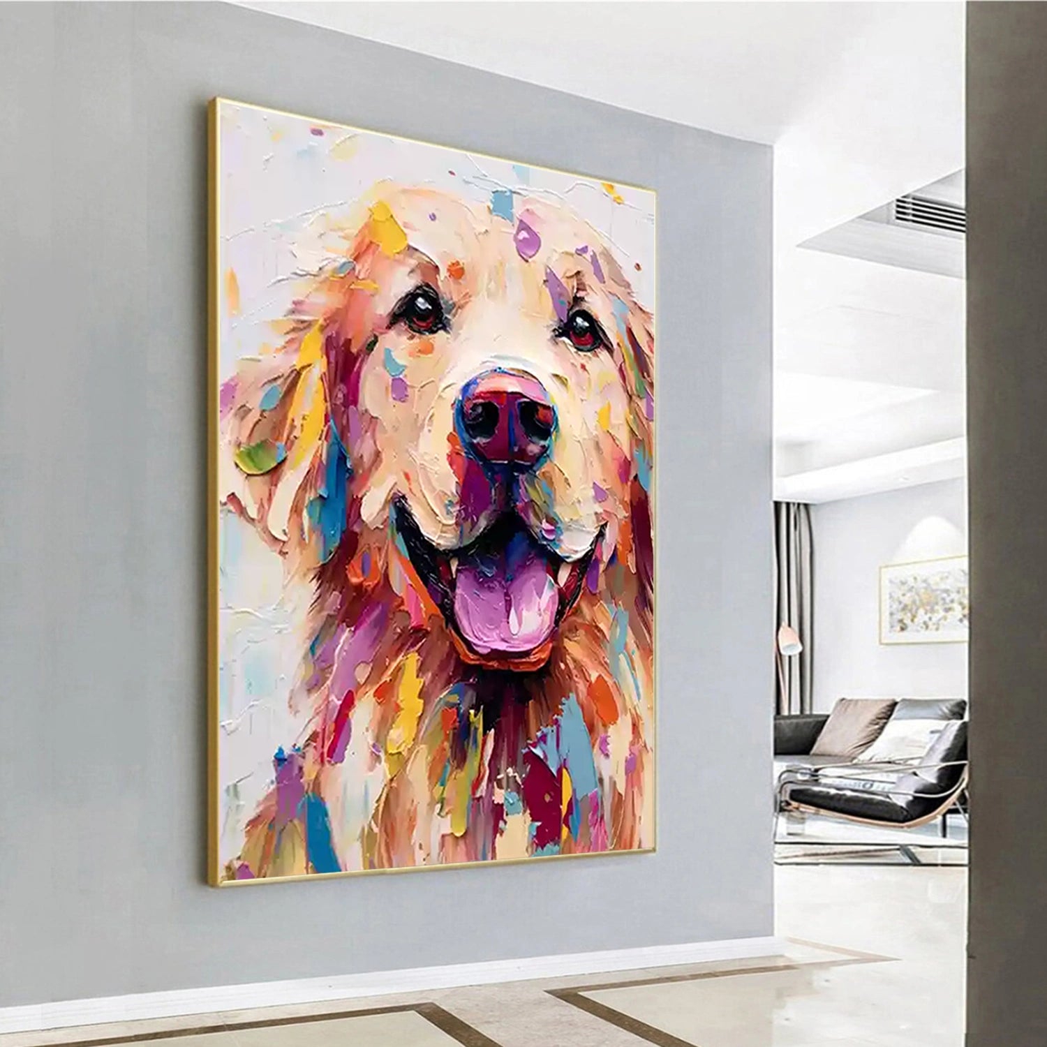 Abstract Animal Dog Wall Art #AL111