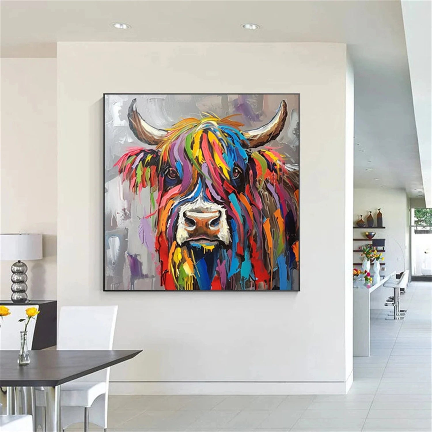 Colorful Abstract Animal Wall Art #AL089