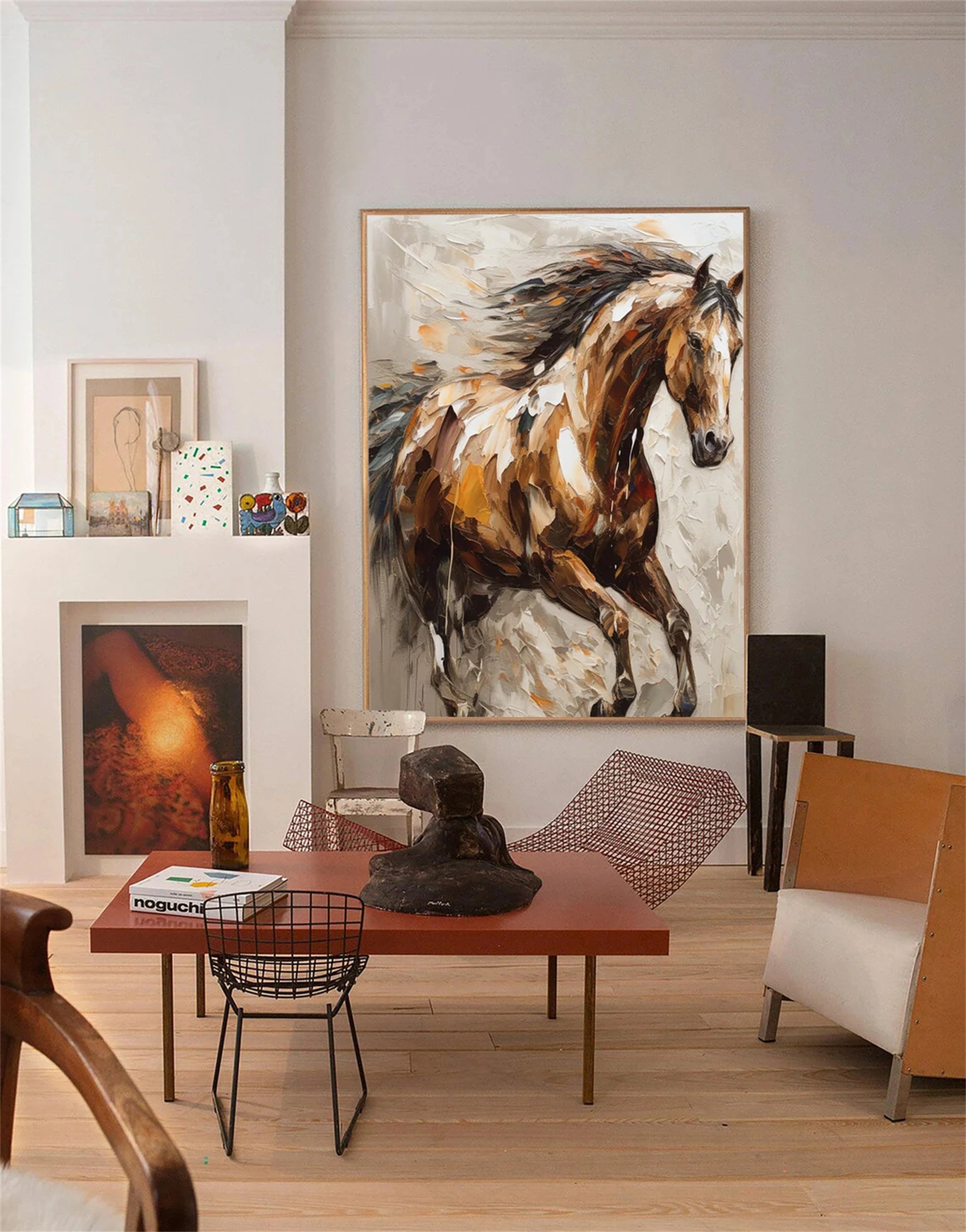 Colorful Horse Abstract Animal Wall Art #AL044