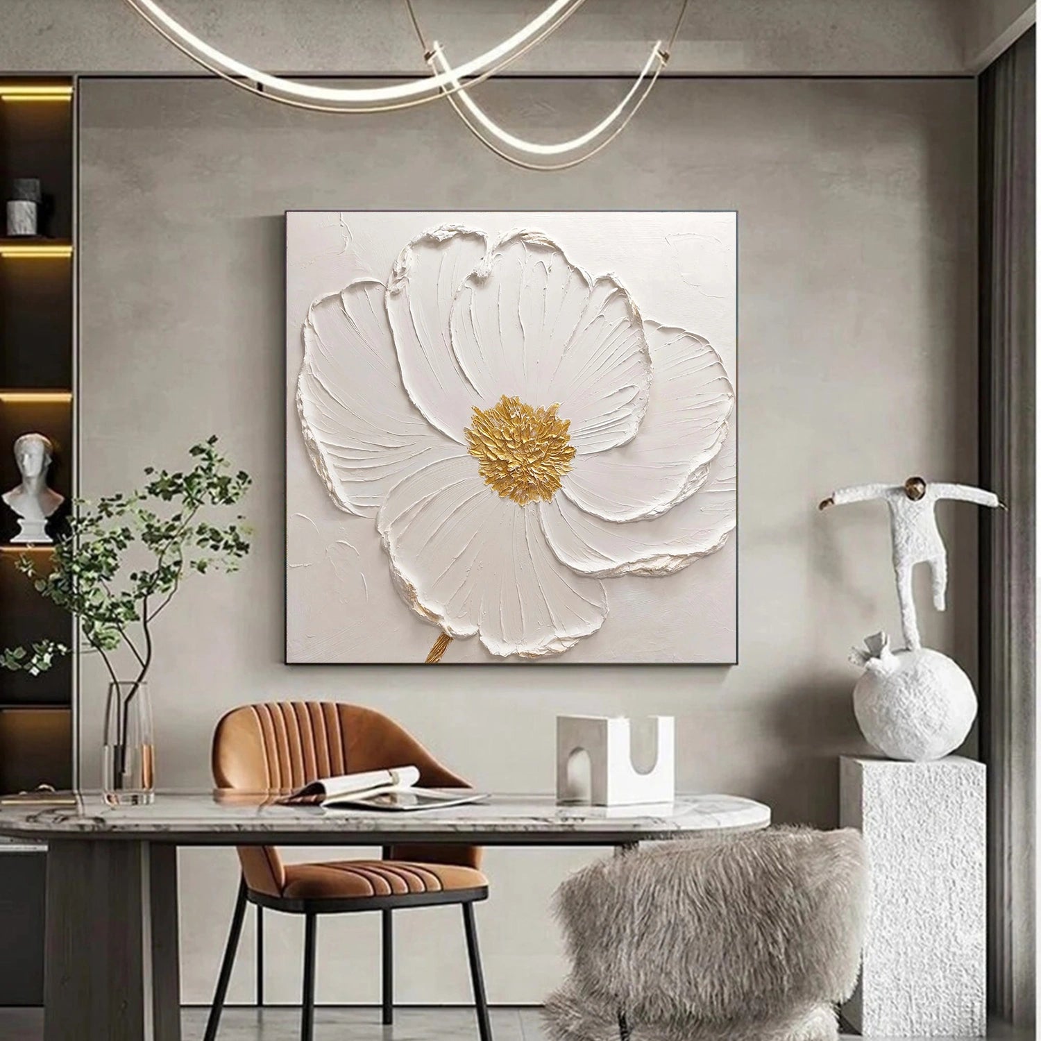 Flower & Tree Abstract Textured Wall Art #ML184