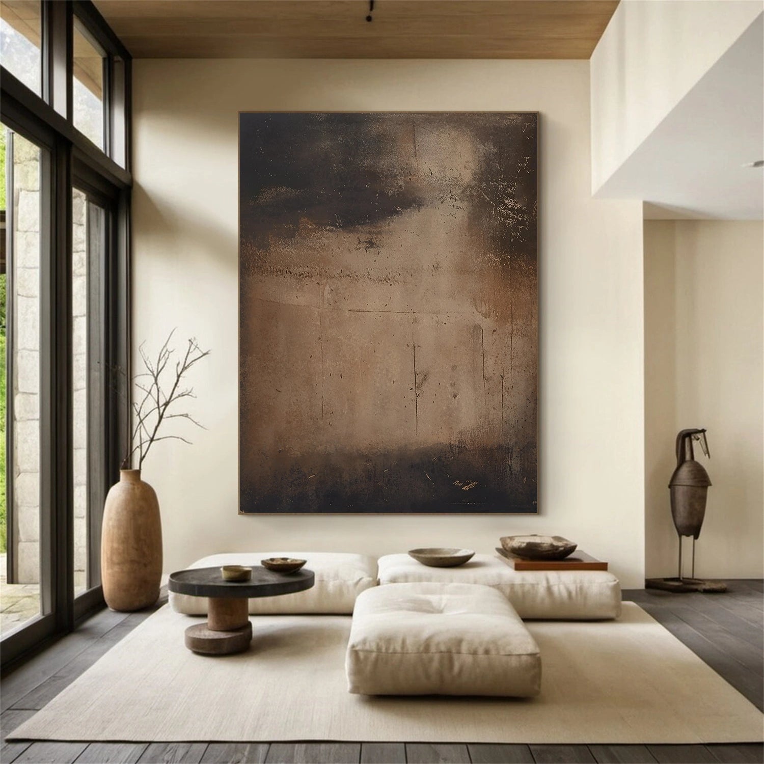 Beige and Brown Abstract Tranquility #WS513