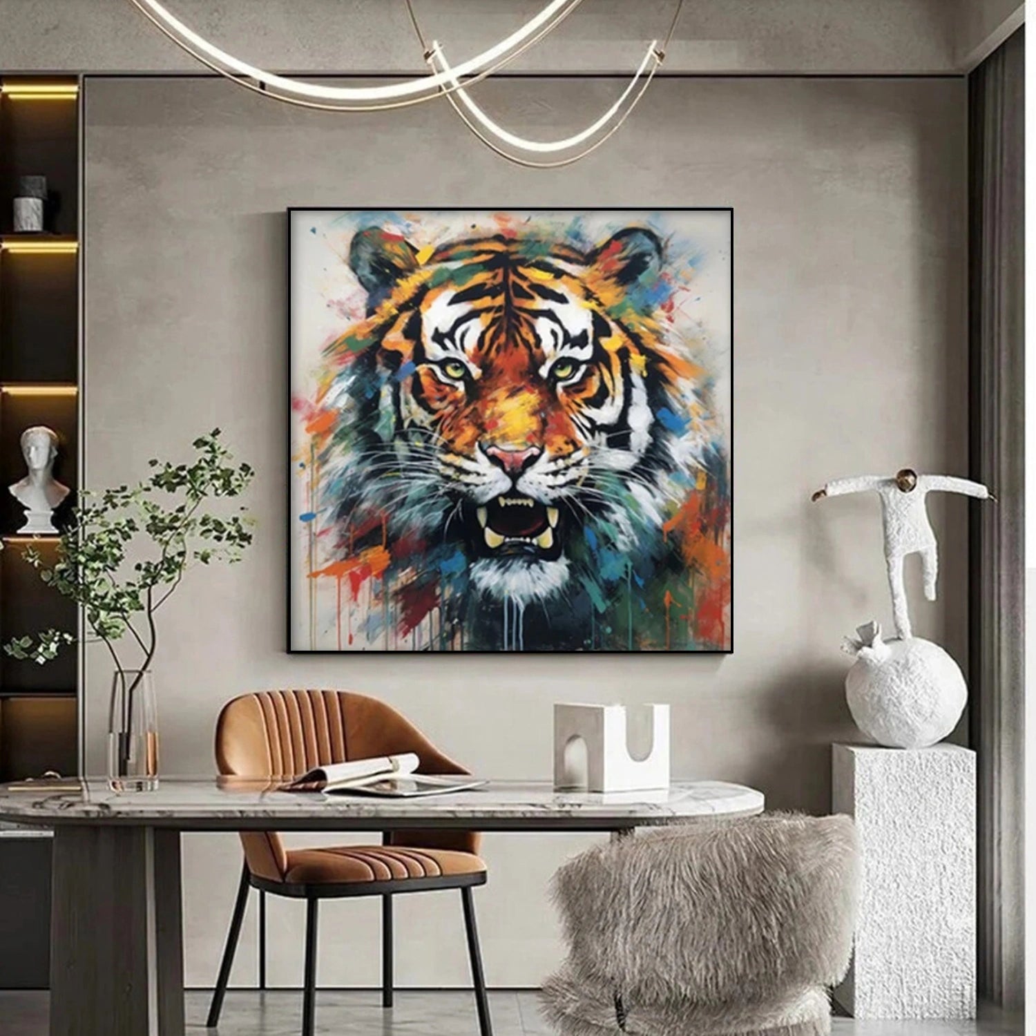 Colorful Abstract Animal Wall Art #AL084