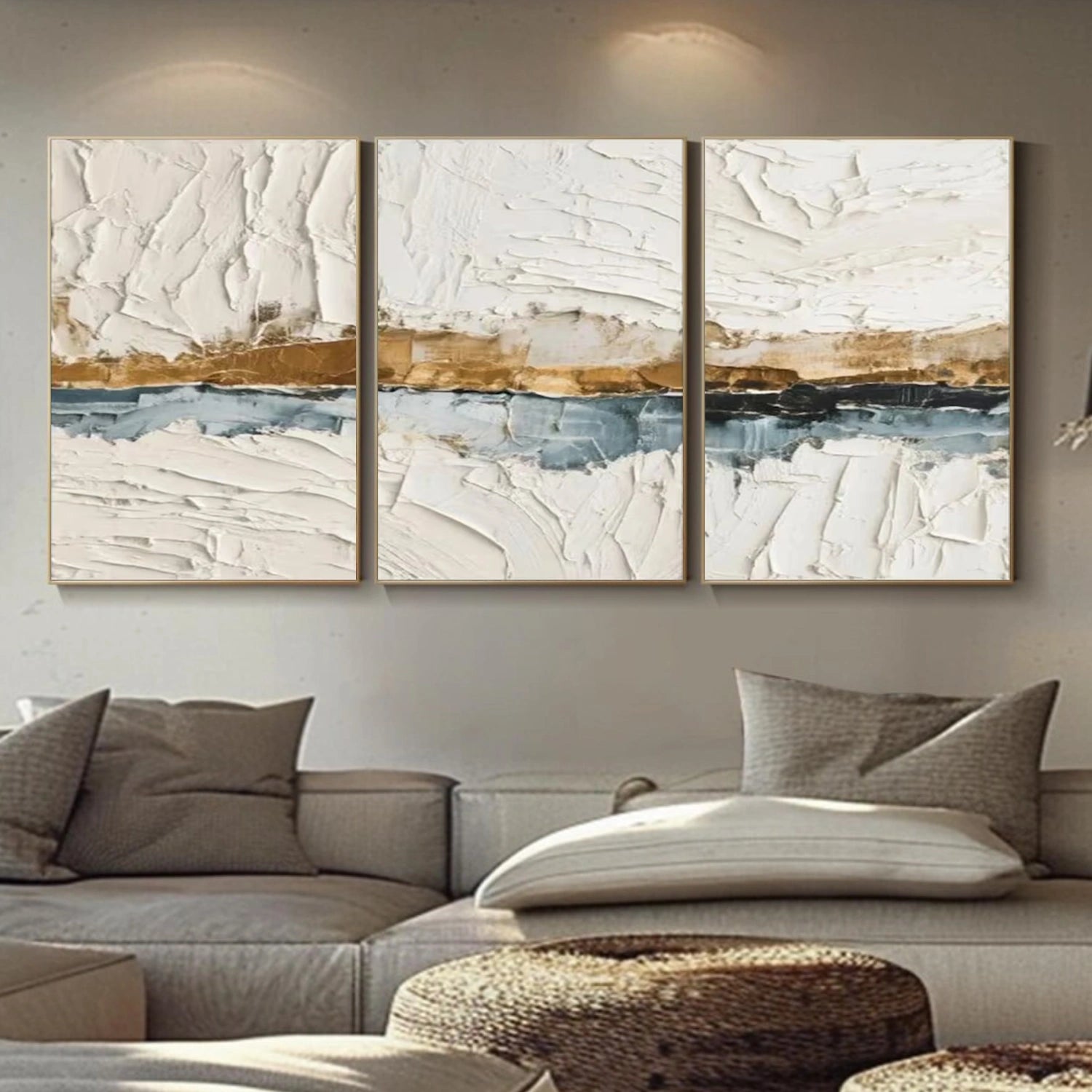 Minimalist Textured Canvas Art Set of 3 #MM304