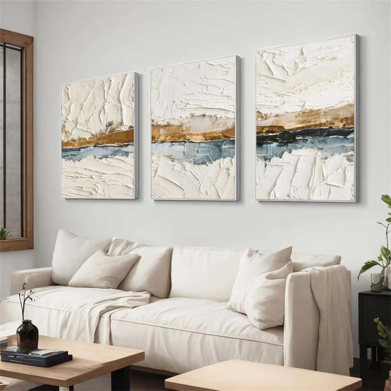 Minimalist Textured Canvas Art Set of 3 #MM304