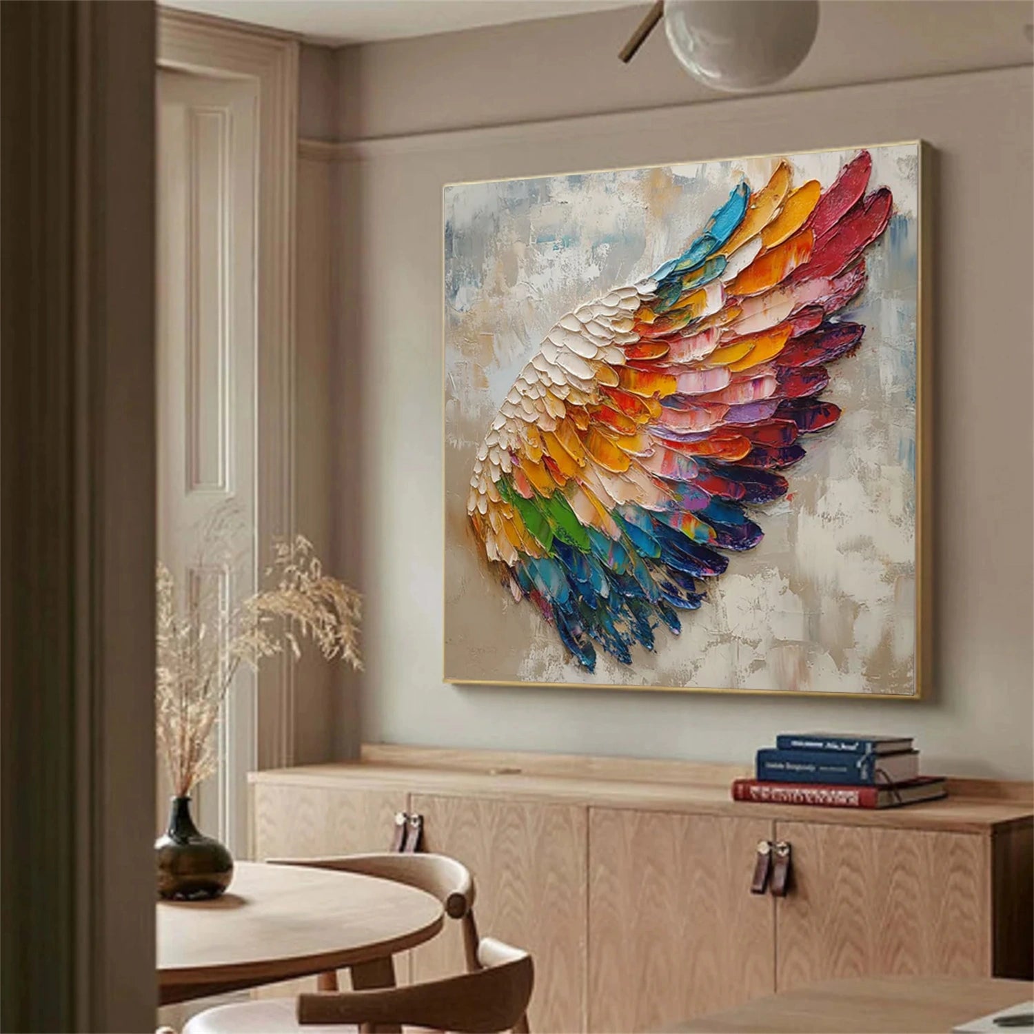 Abstract Angel Portrait Textured Wall Art #AP091