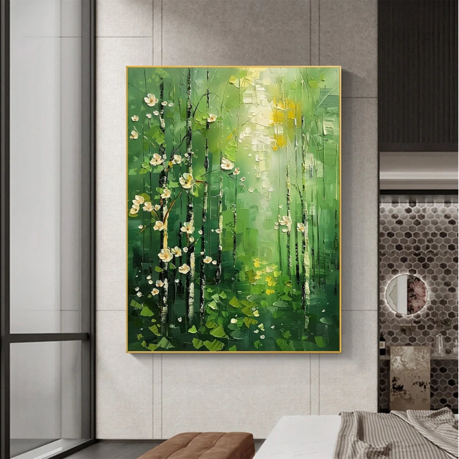 Flower & Tree Abstract Textured Wall Art #ML072