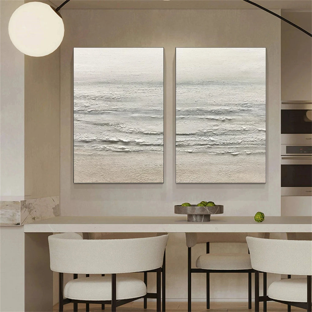 Sea & Sky Abstract Textured Wall Art Set 2 #MS203