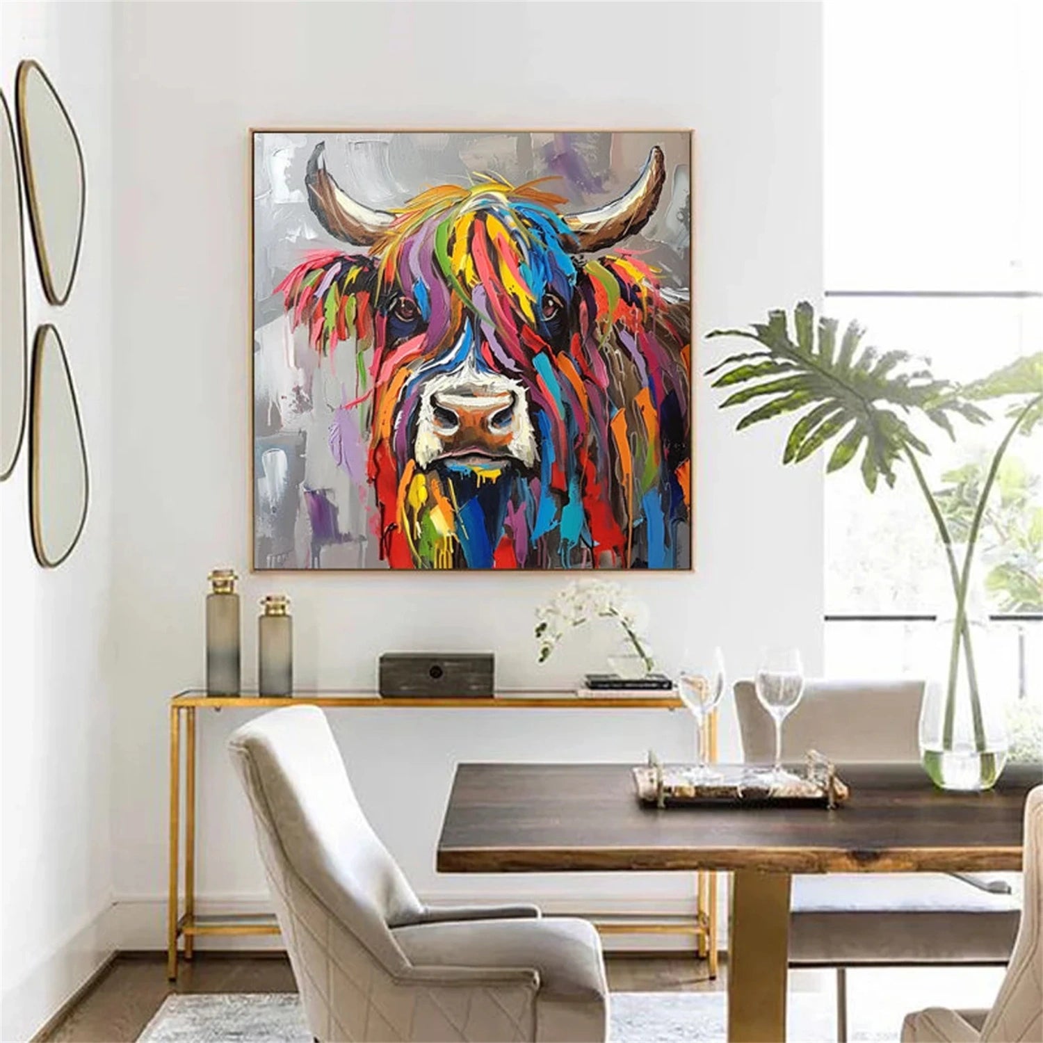 Colorful Abstract Animal Wall Art #AL089