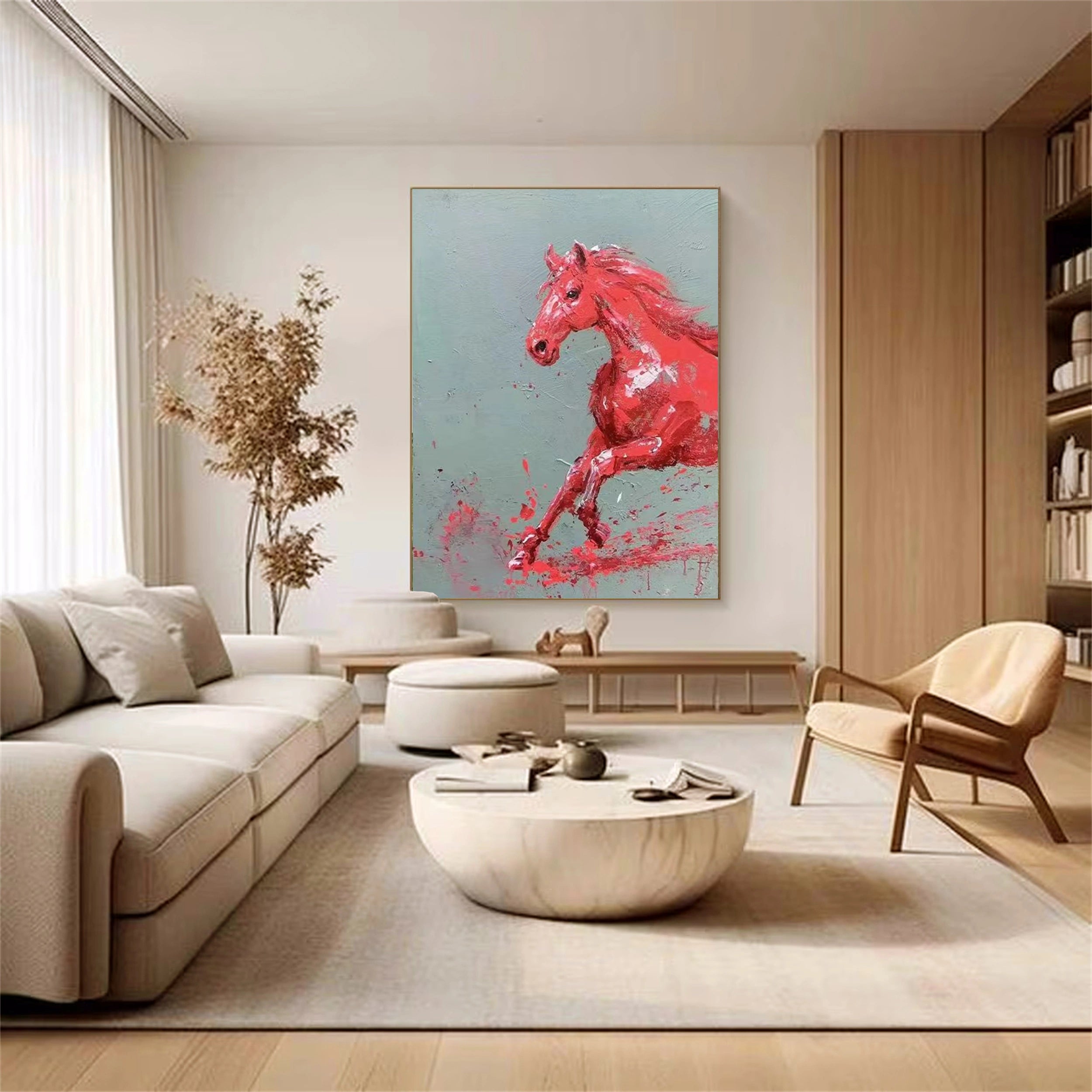 Colorful Horse Abstract Animal Wall Art #AL037