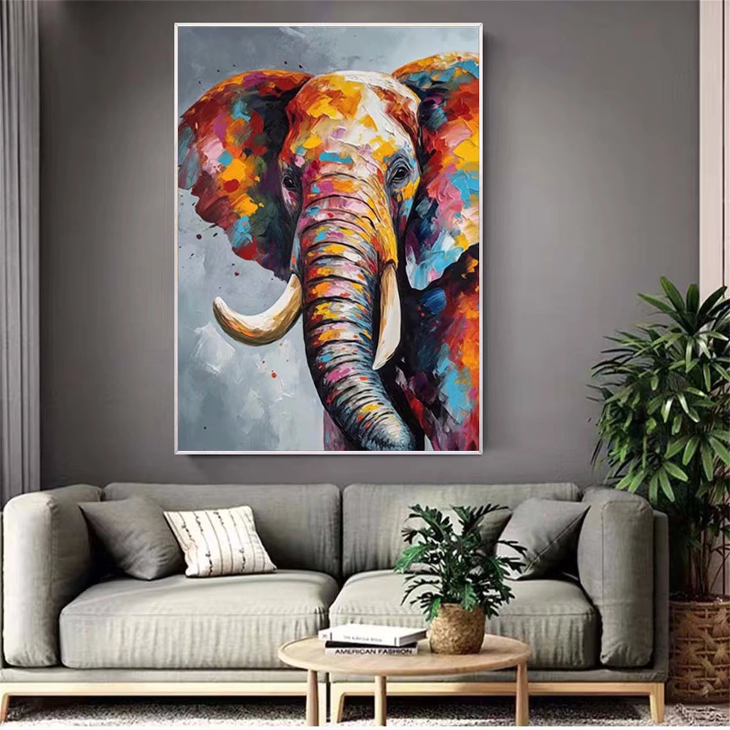 Colorful Abstract Animal Wall Art #AL092