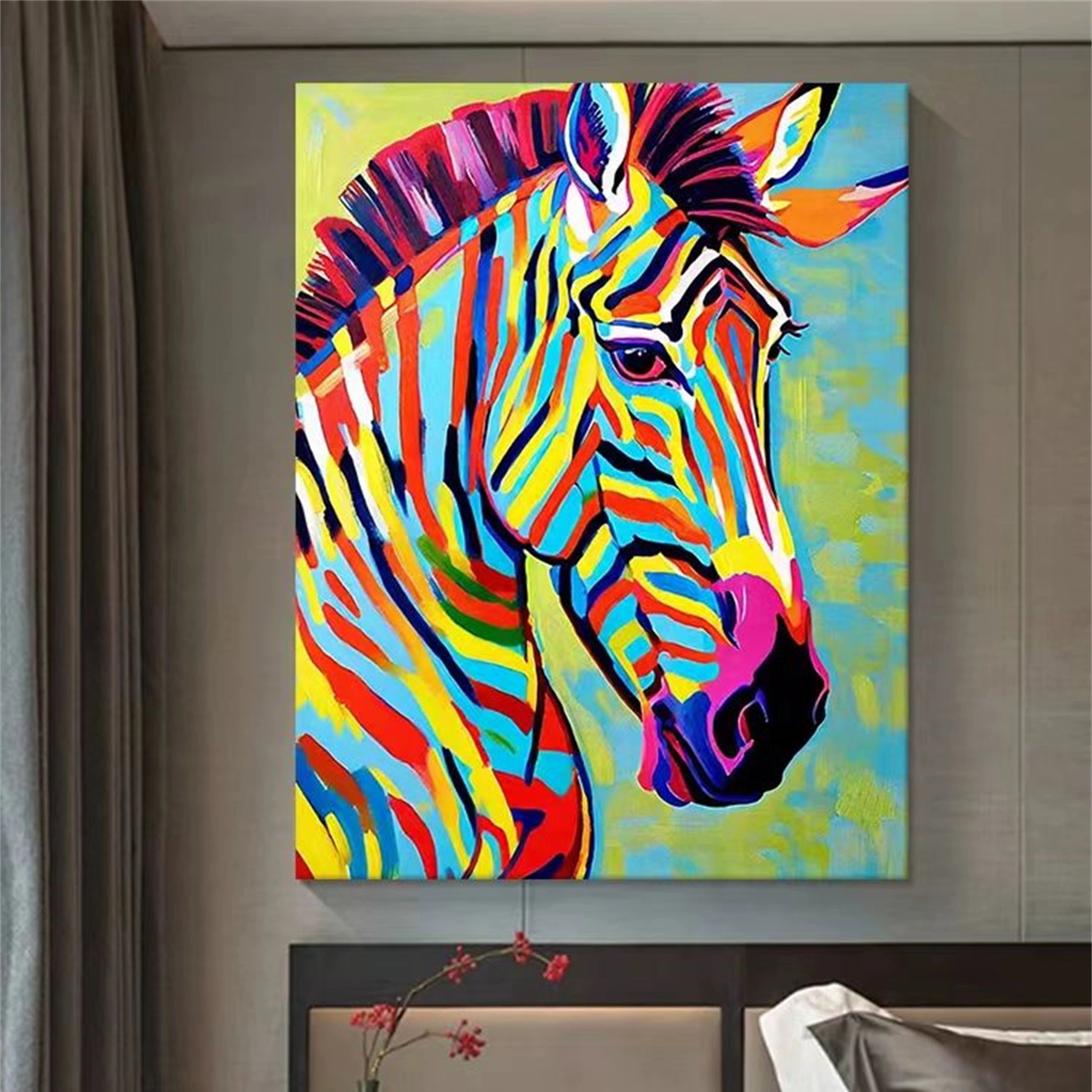 Colorful Horse Abstract Animal Wall Art #AL021