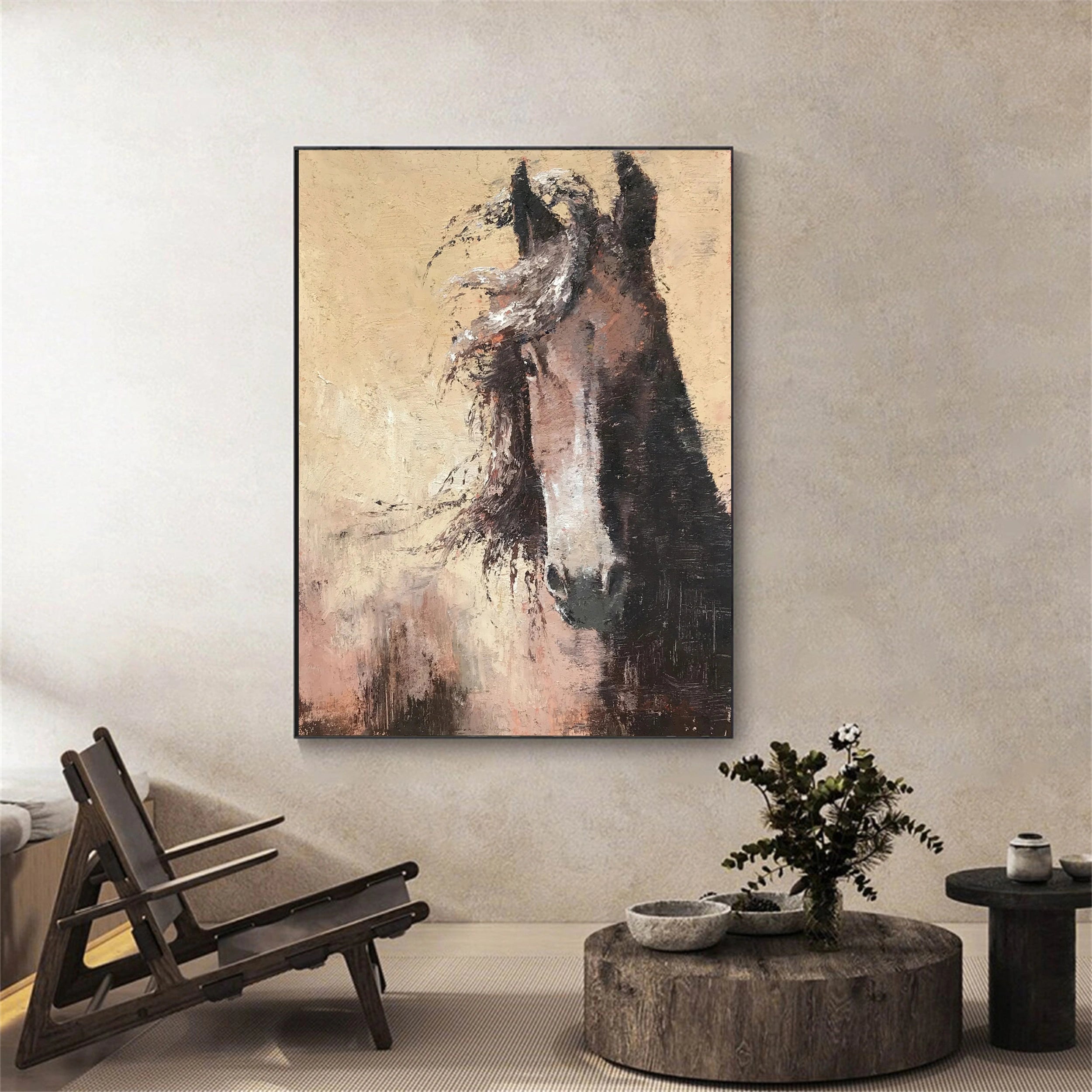 Colorful Horse Abstract Animal Wall Art #AL051