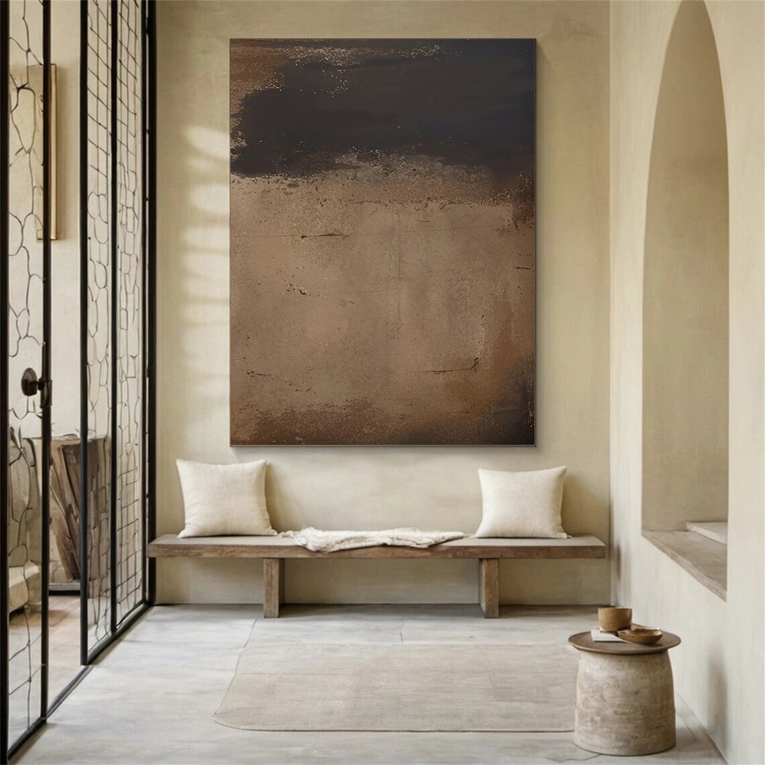 Beige and Brown Abstract Tranquility #WS520