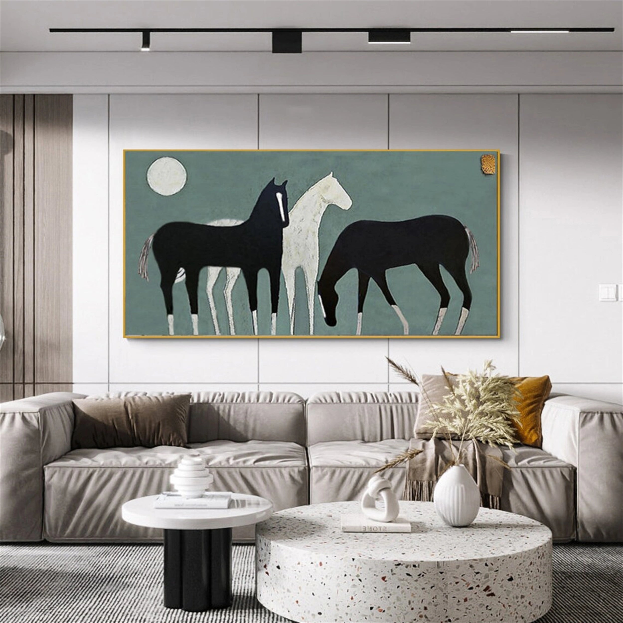 Colorful Horse Abstract Animal Wall Art #AL003