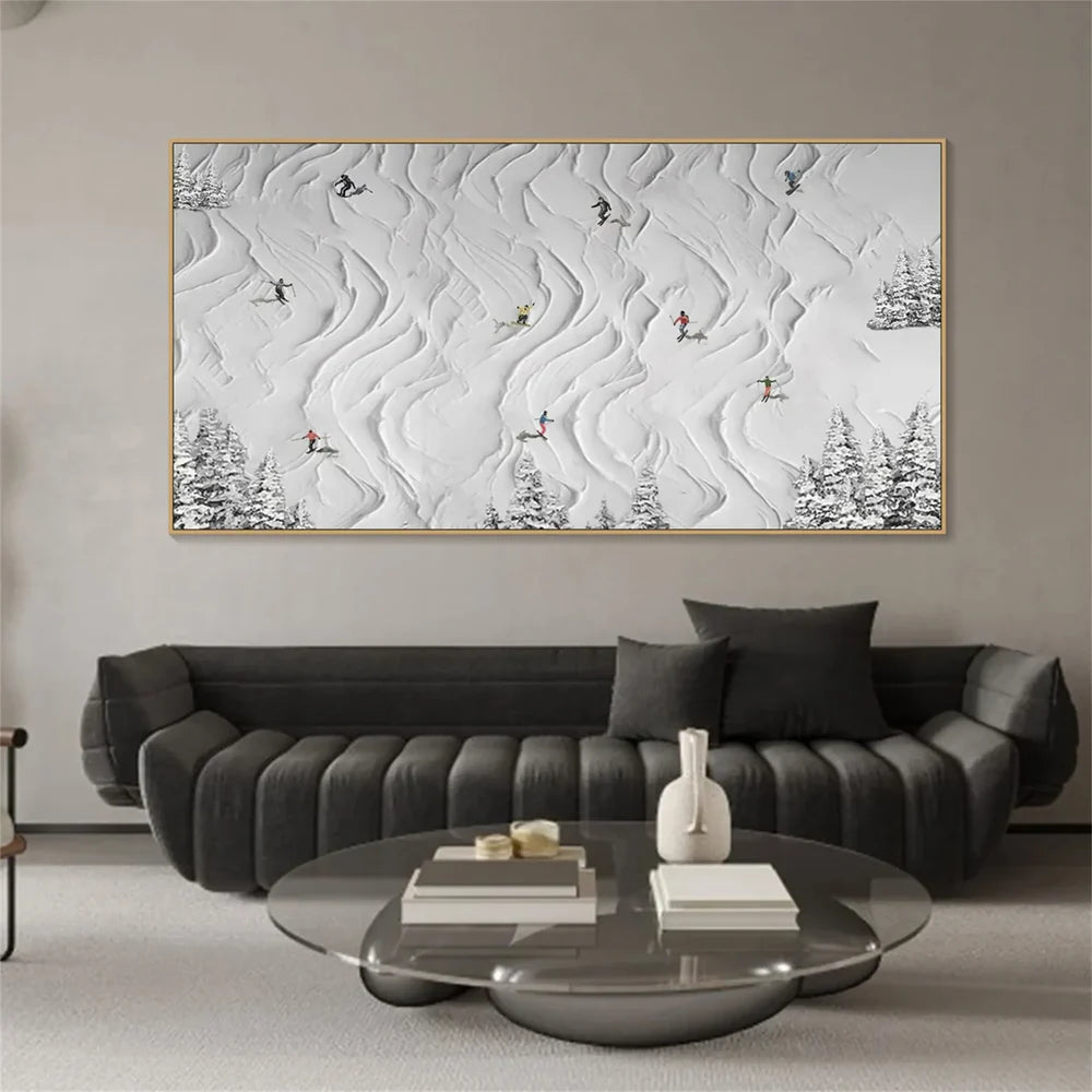 White Sport Art Minimalist Textured Wall Art #SA002