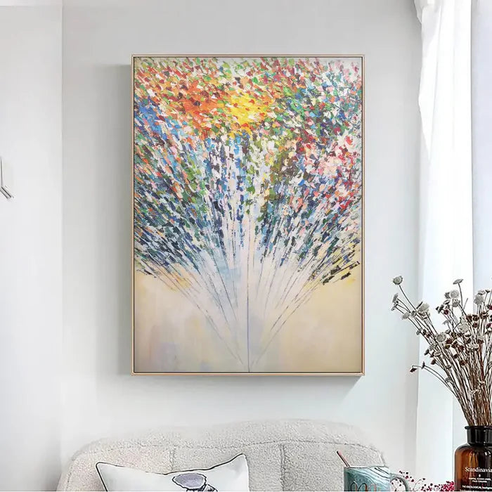 Colorful Flower & Tree Abstract Wall Art #ML005