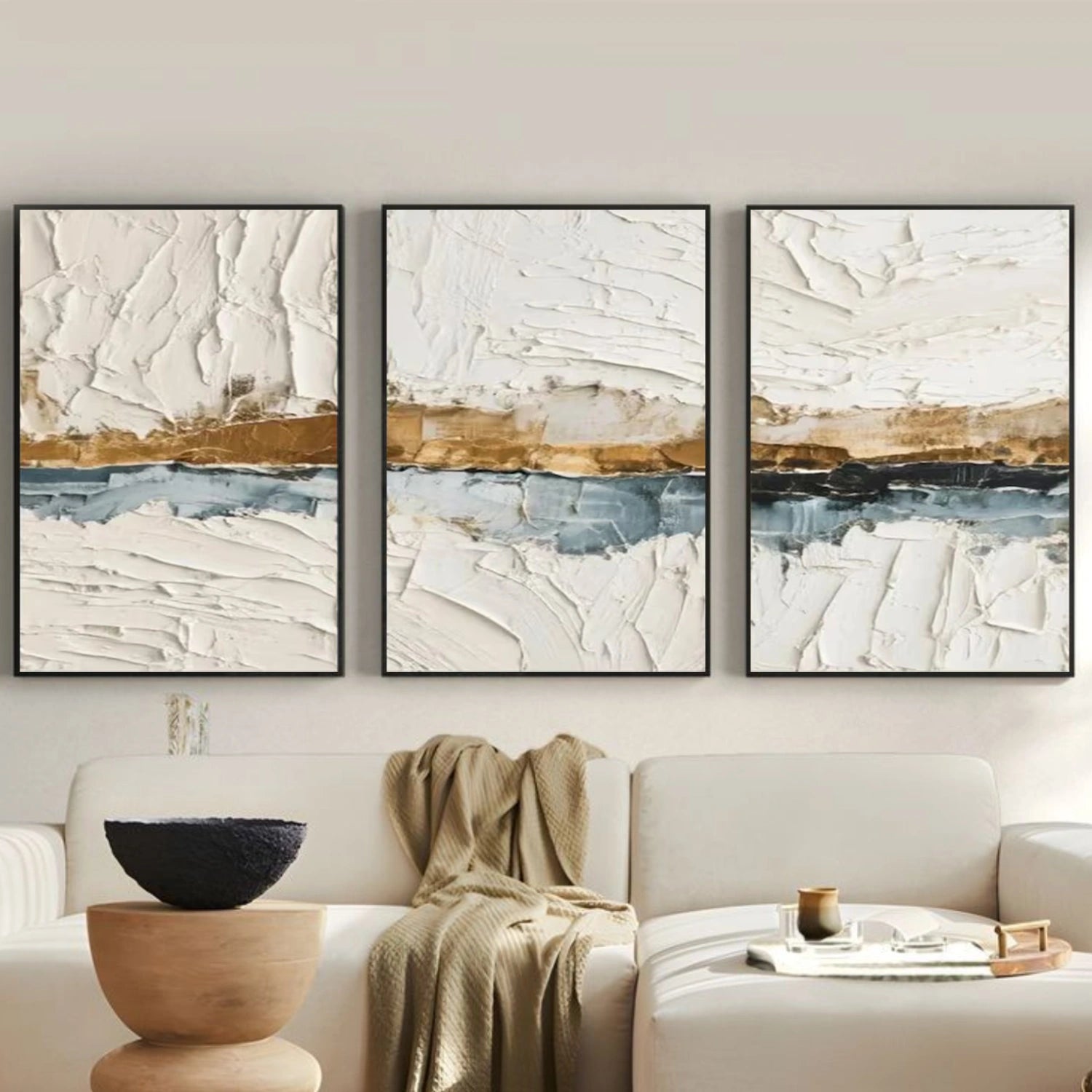 Minimalist Textured Canvas Art Set of 3 #MM304
