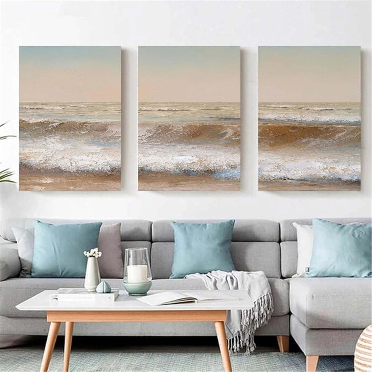 Sea & Sky Textured Art Set of 3 #MS107