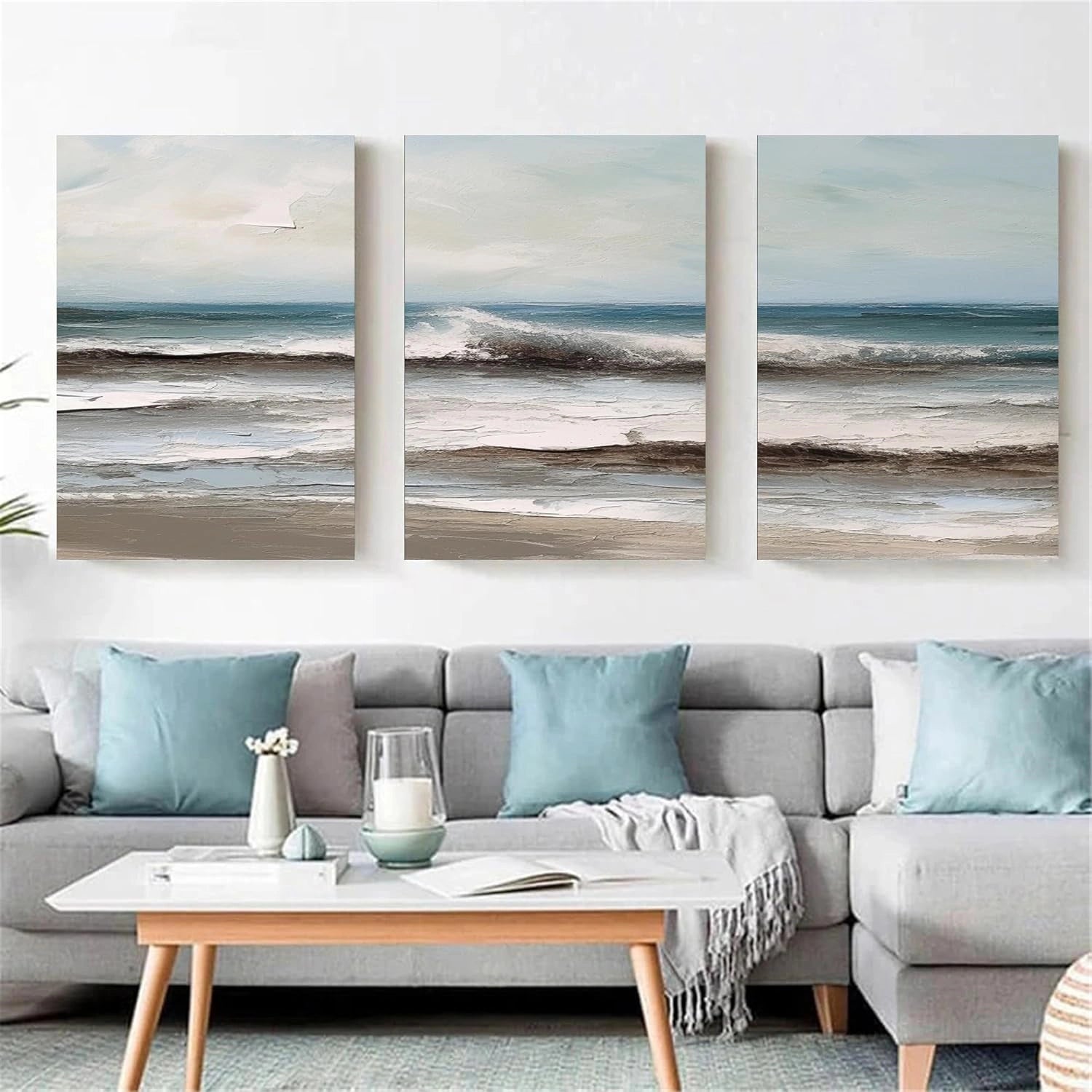 Sea & Sky Textured Art Set of 3 #MS109