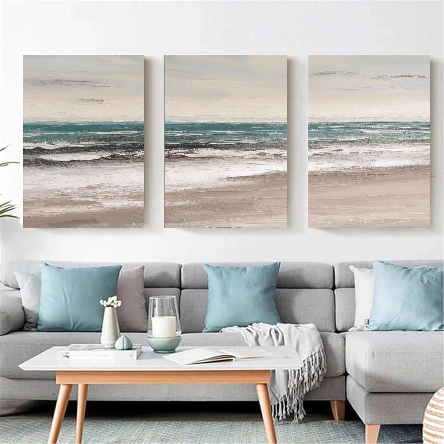 Sea & Sky Textured Art Set of 3 #MS108
