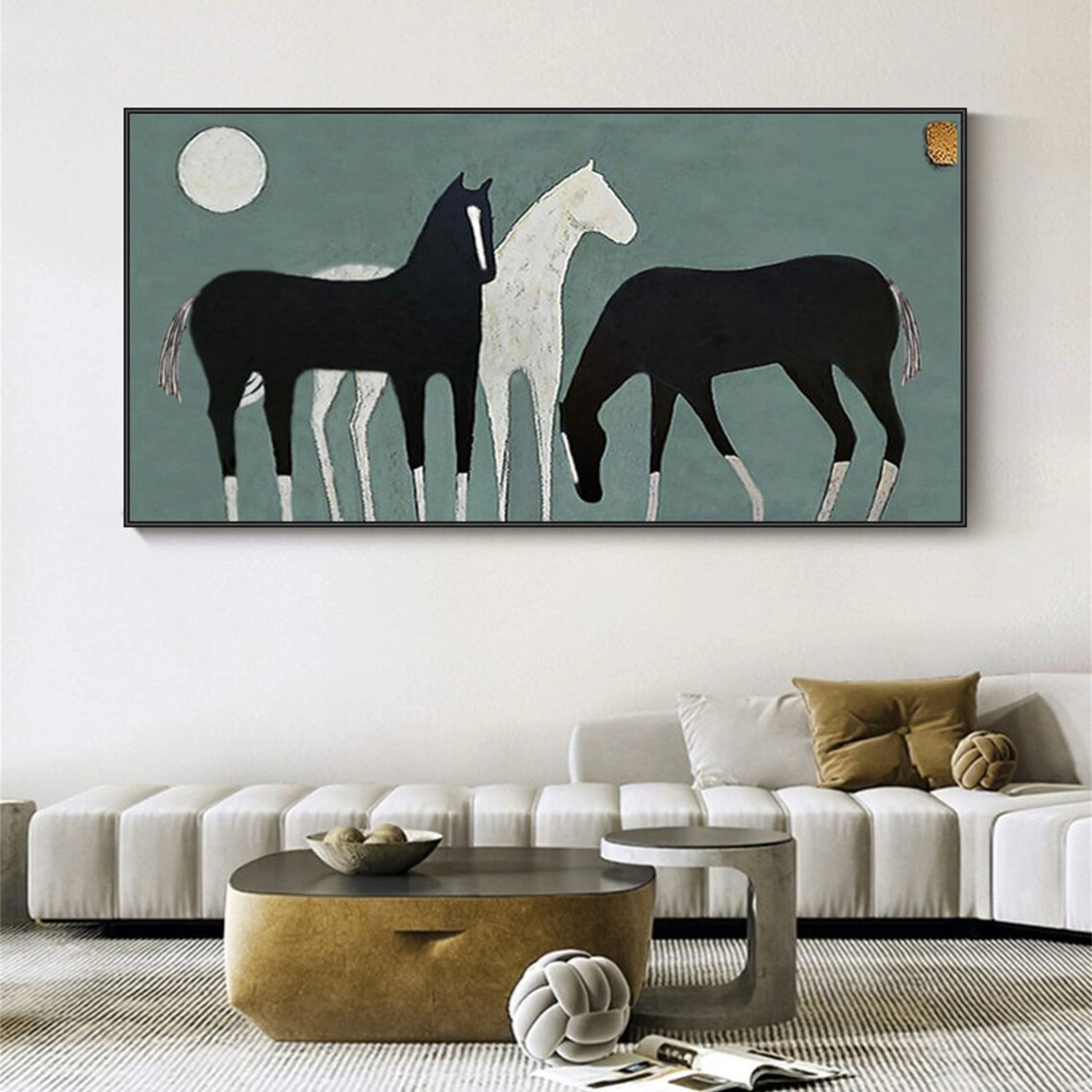 Colorful Horse Abstract Animal Wall Art #AL003