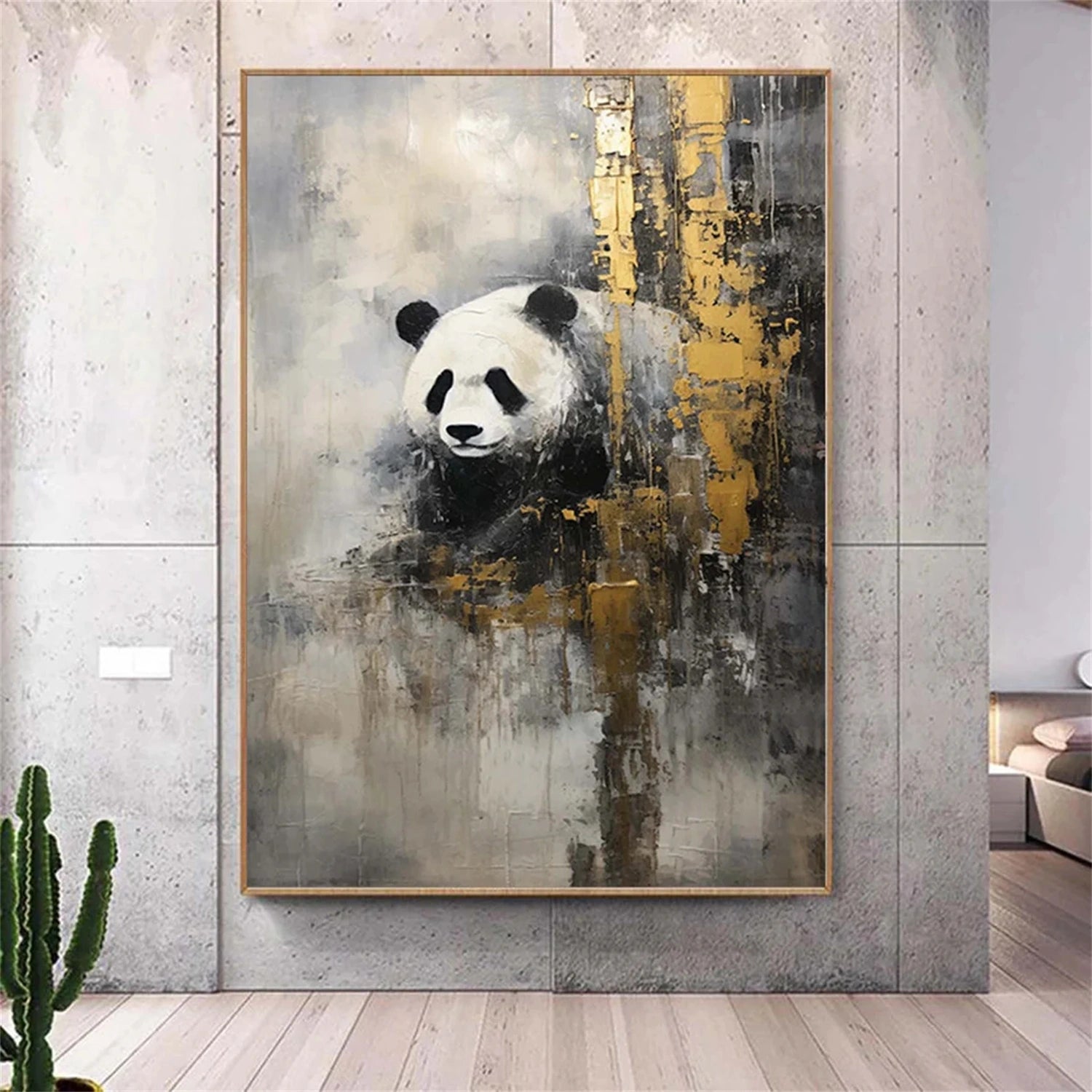 Black and White Abstract Animal Wall Art #AL065