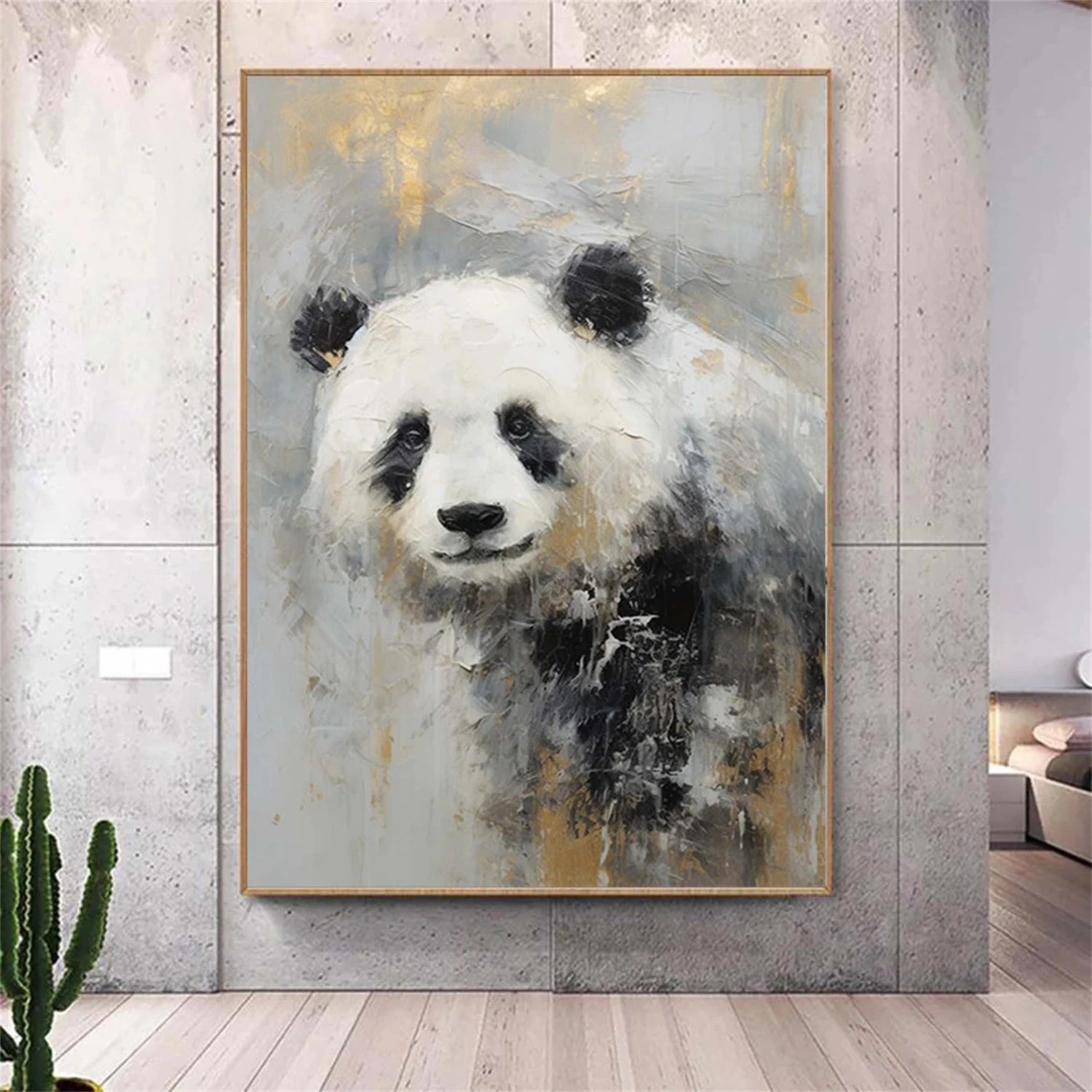 Black and White Abstract Animal Wall Art #AL064