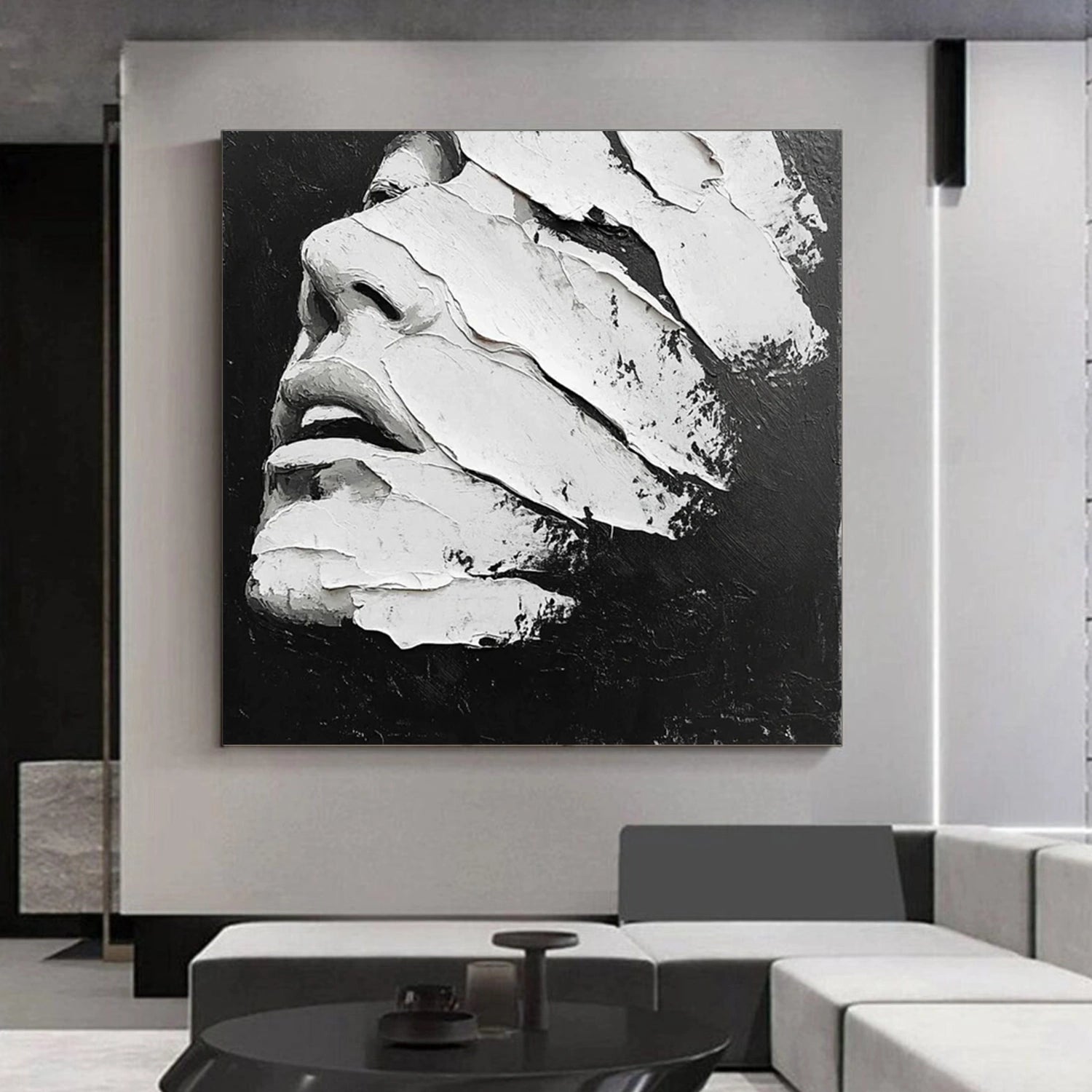 Abstract Portrait Textured Wall Art #AP092