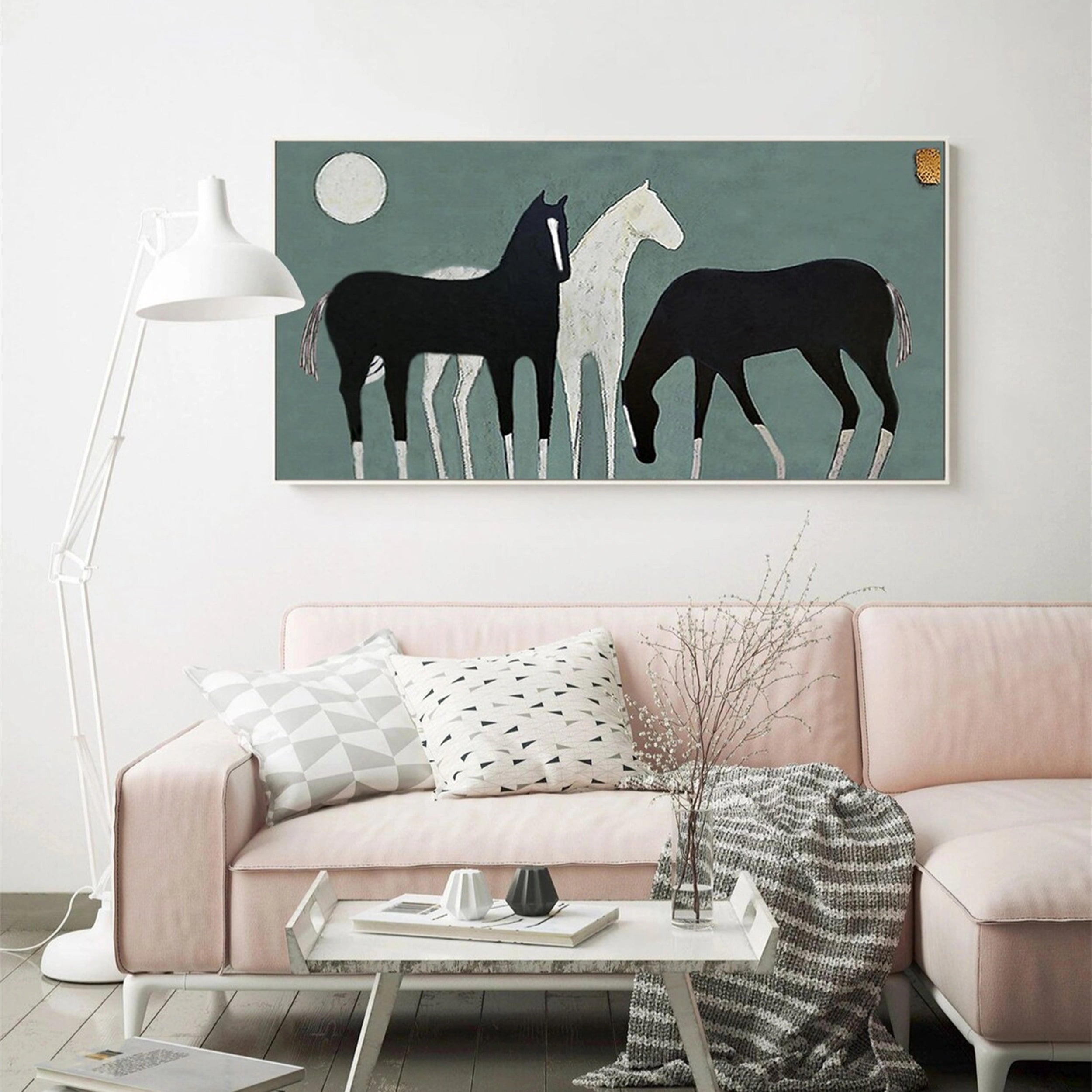 Colorful Horse Abstract Animal Wall Art #AL003