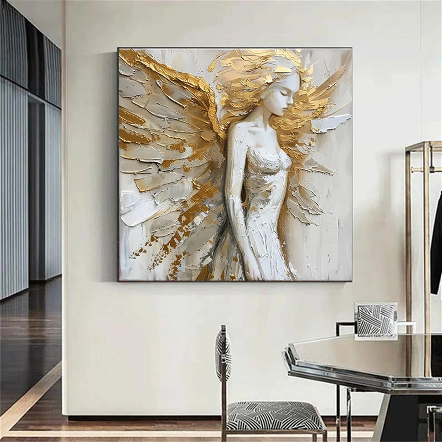 Abstract Angel Wing Textured Painting #AP018