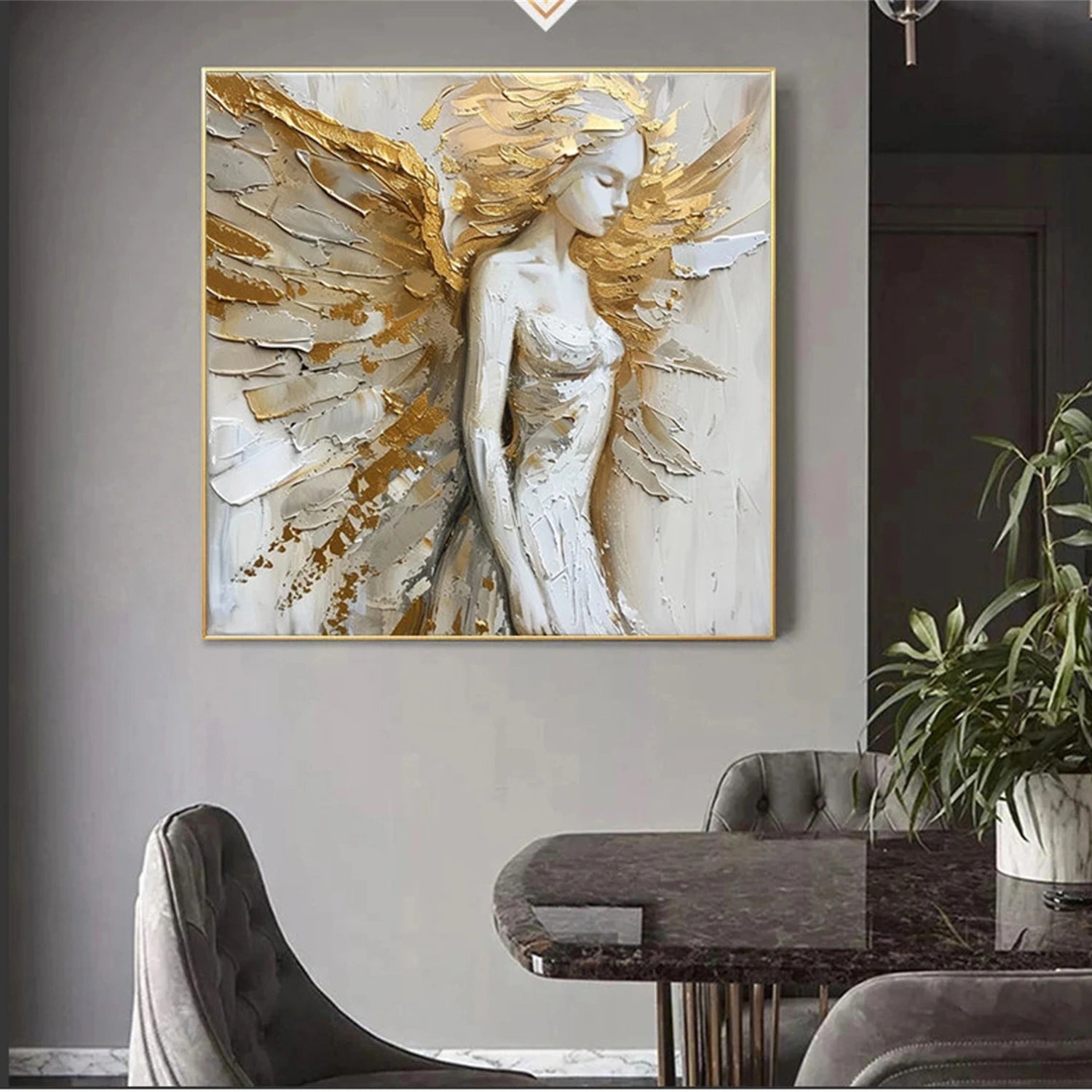 Abstract Angel Wing Textured Painting #AP018