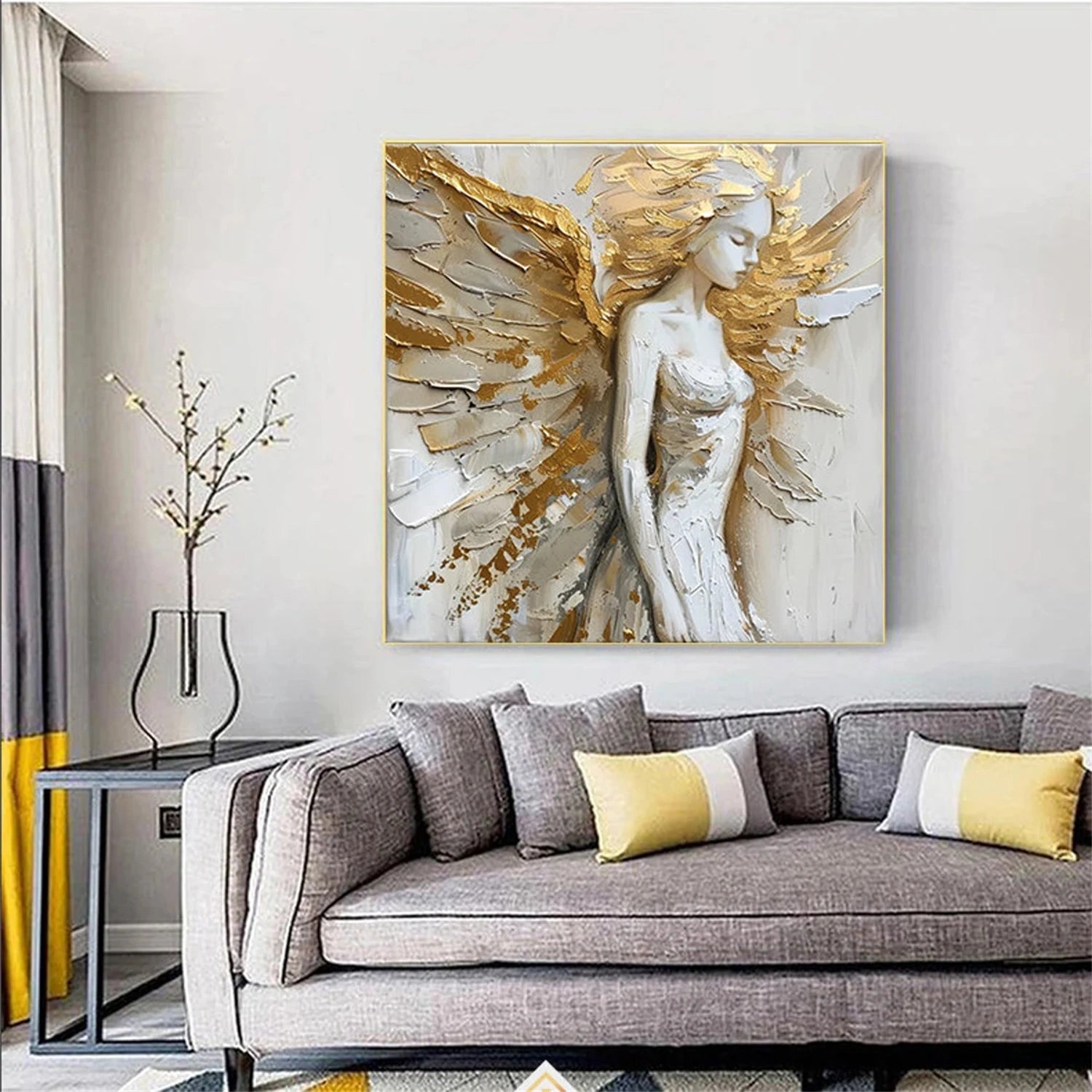 Abstract Angel Wing Textured Painting #AP018