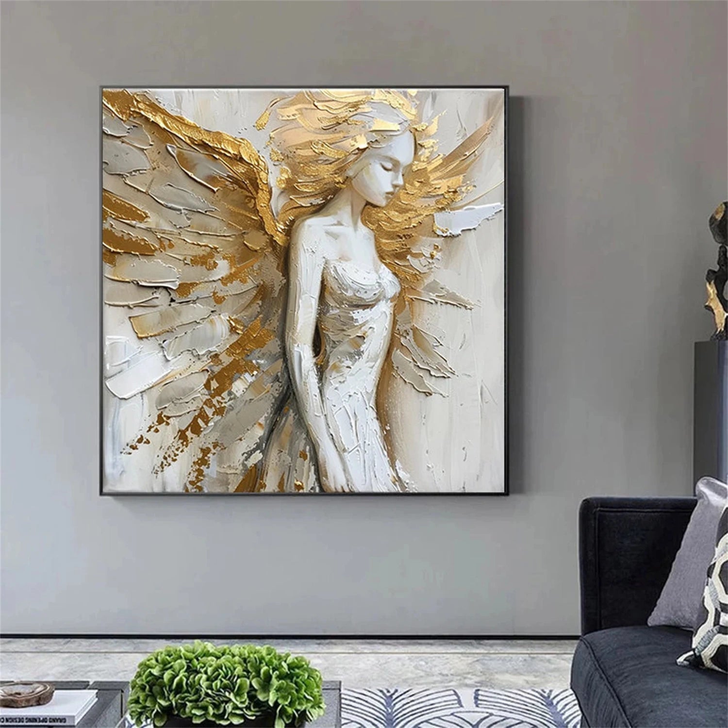 Abstract Angel Wing Textured Painting #AP018