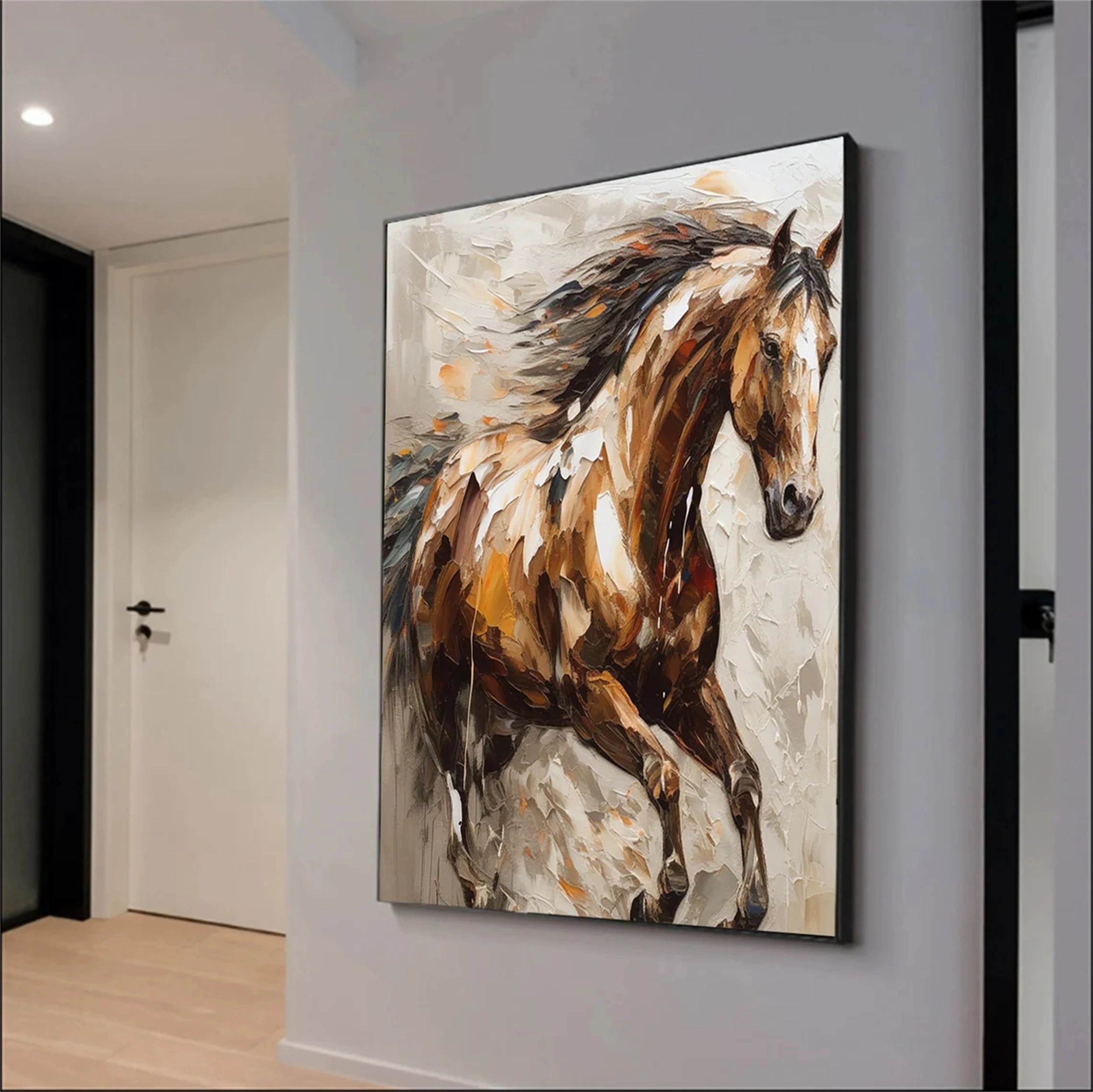 Colorful Horse Abstract Animal Wall Art #AL044