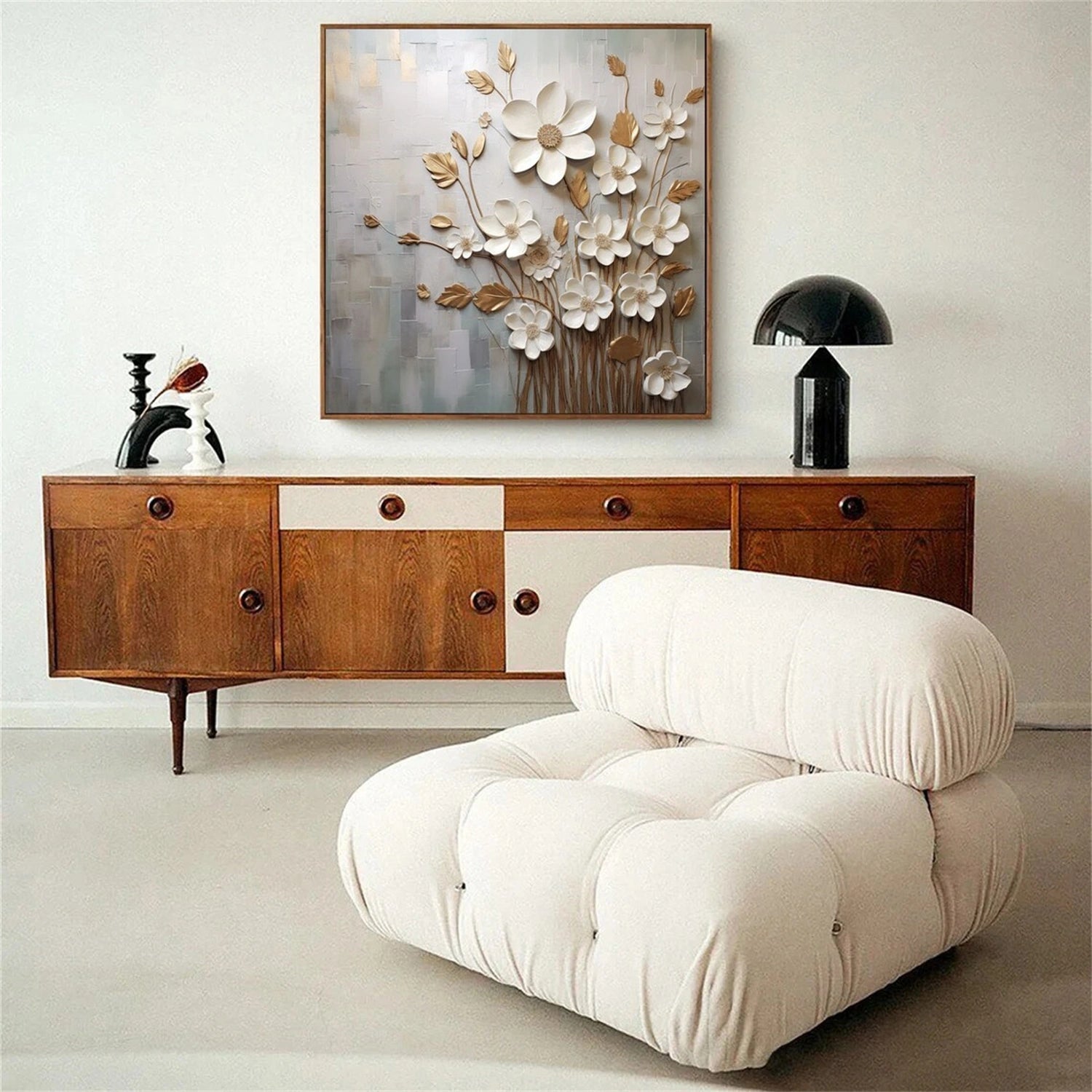 Flower & Tree Abstract Textured Wall Art #ML042