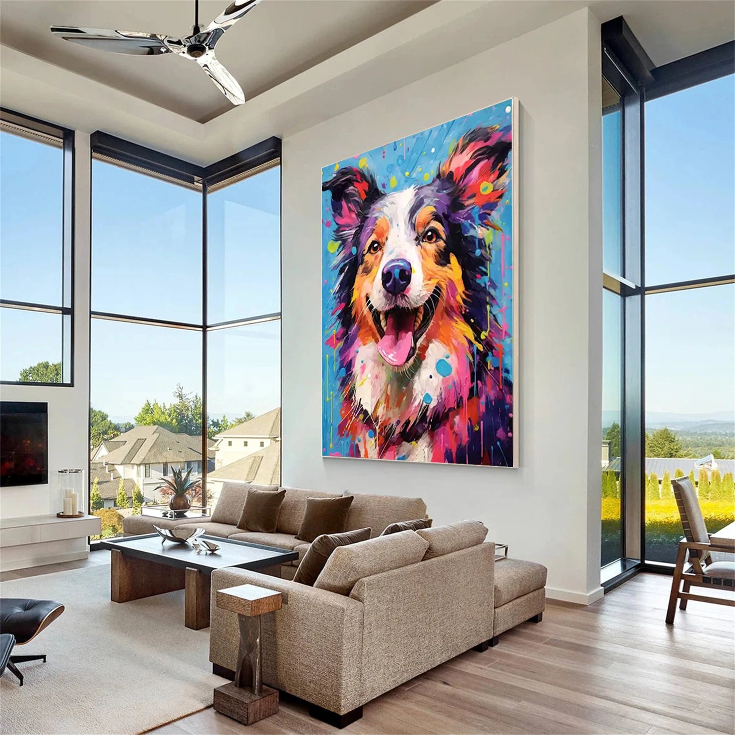 Abstract Animal Dog Wall Art #AL113