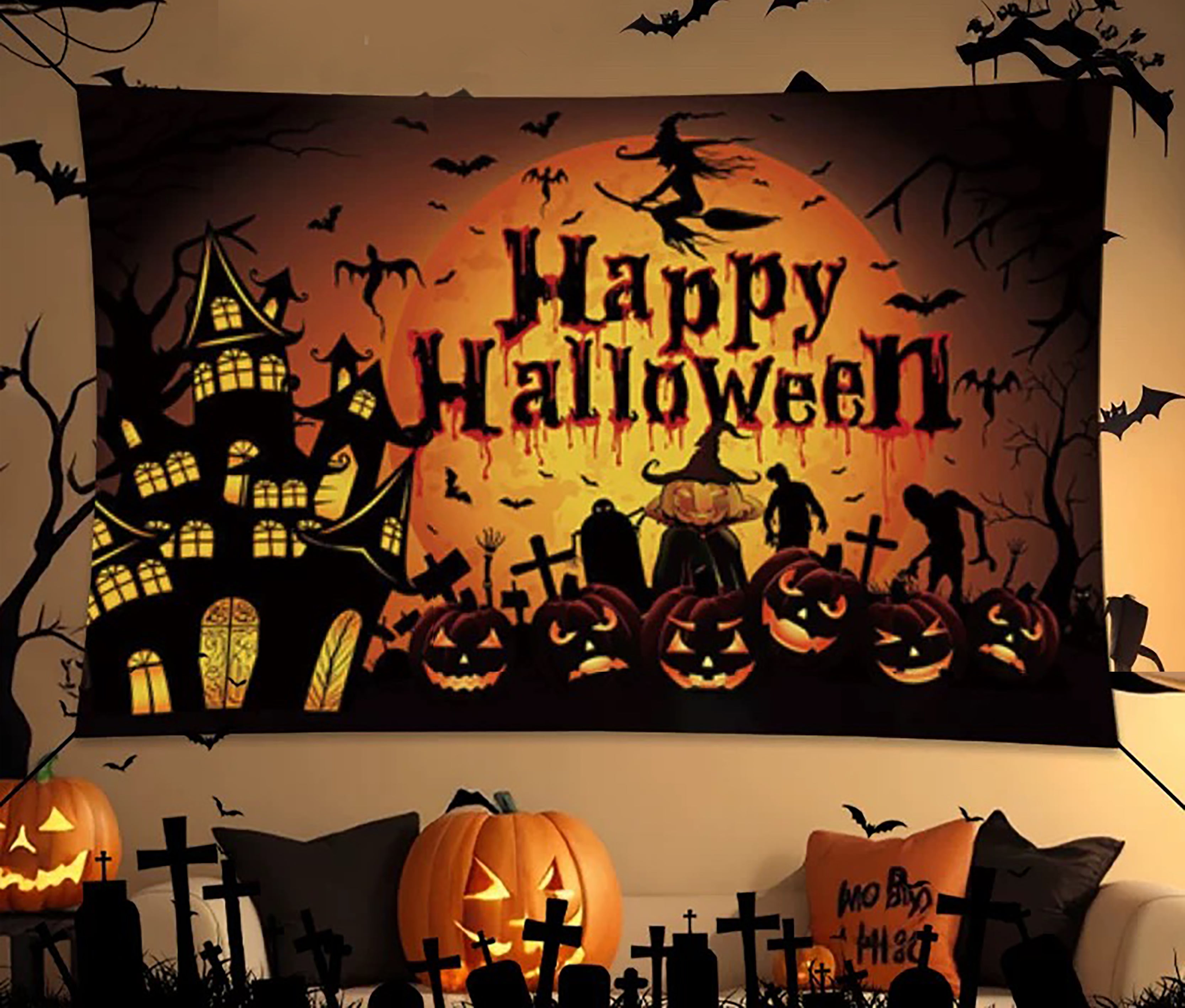 Large Halloween Backdrop Free Gift