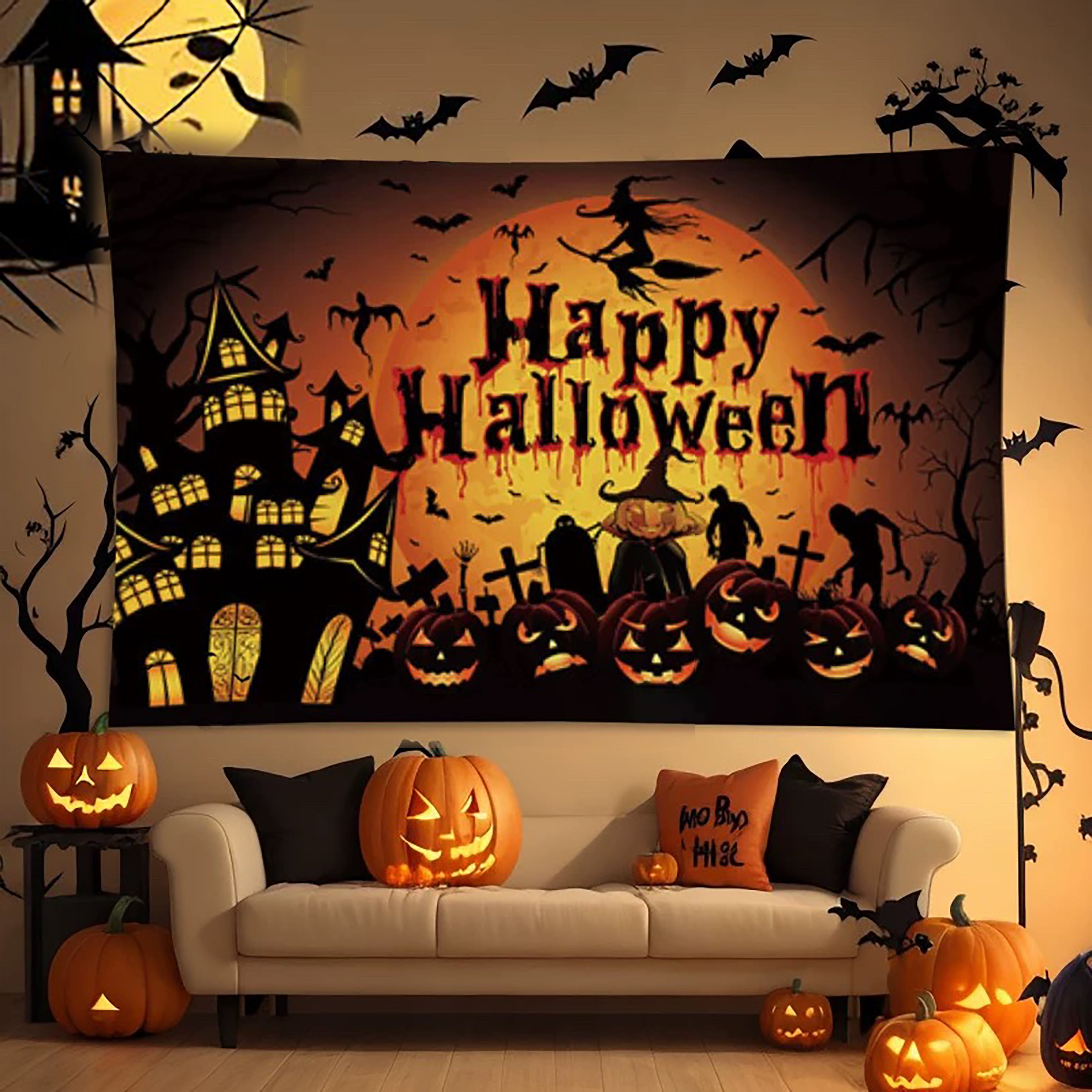 Large Halloween Backdrop Free Gift