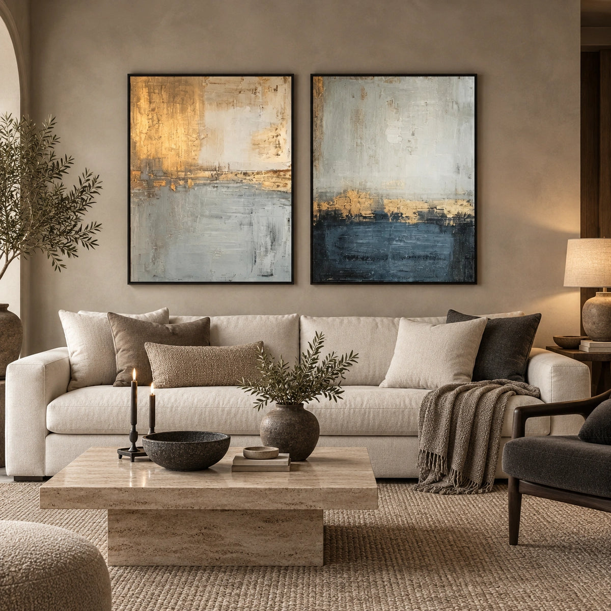 Abstract Canvas Art Set of 2 #WS1145