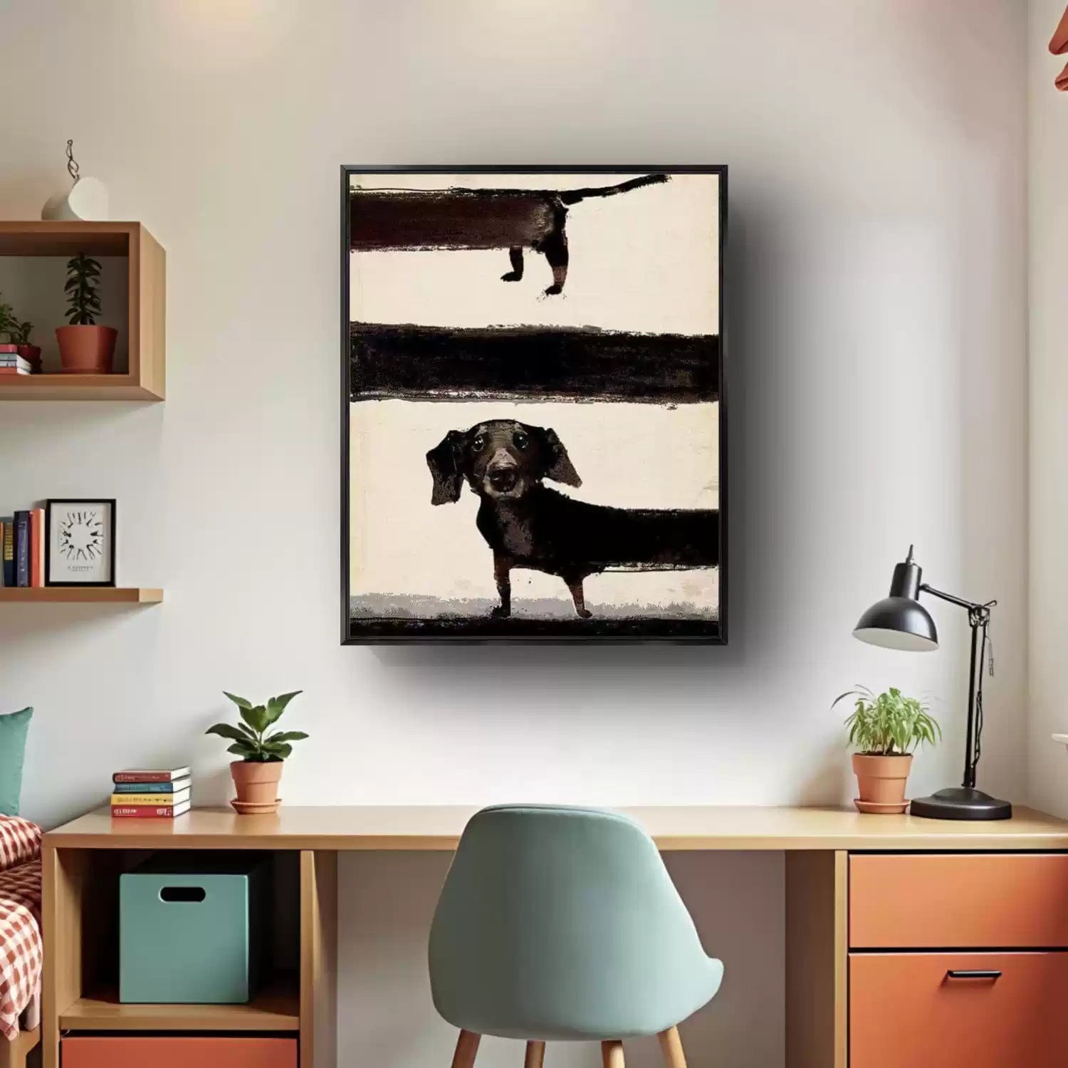 Abstract Animal Dog Wall Art #AL102