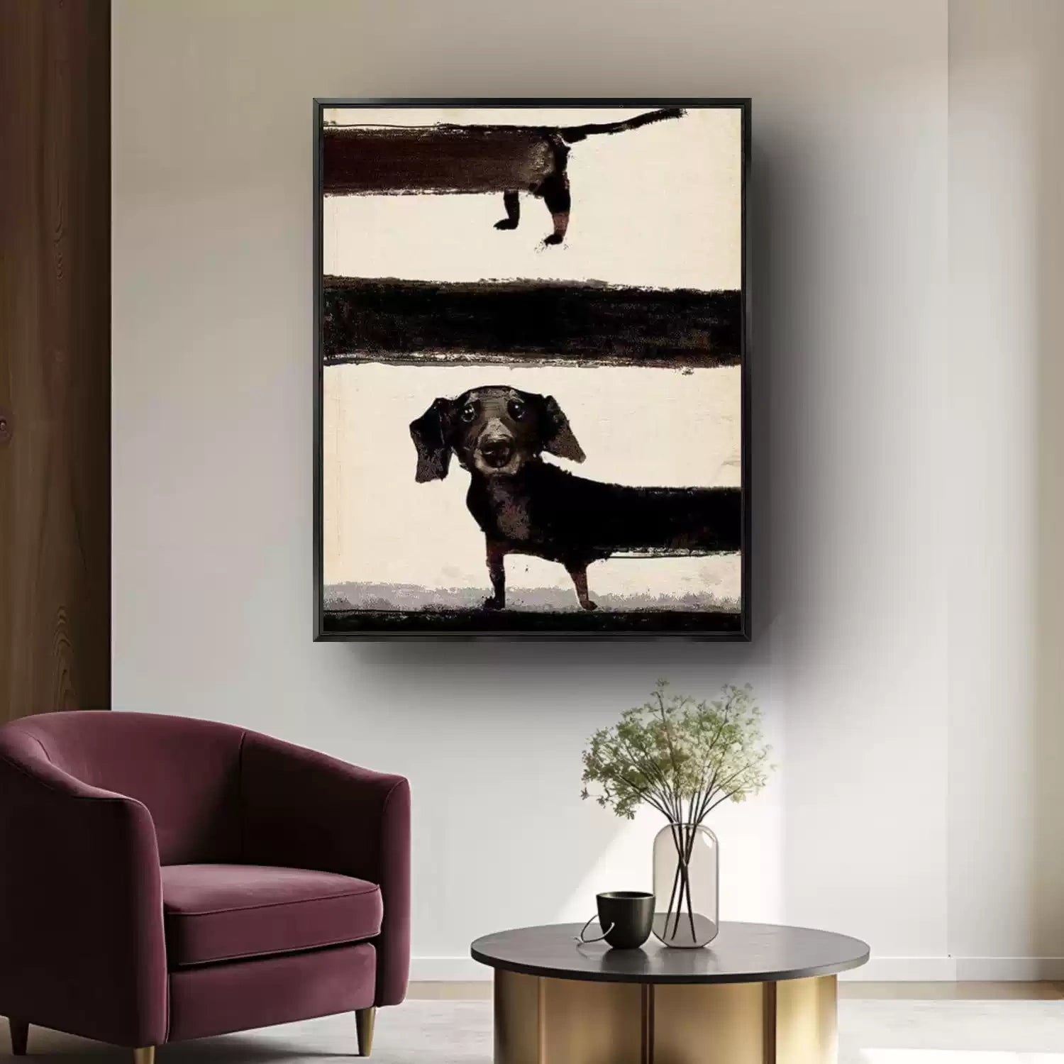 Abstract Animal Dog Wall Art #AL102