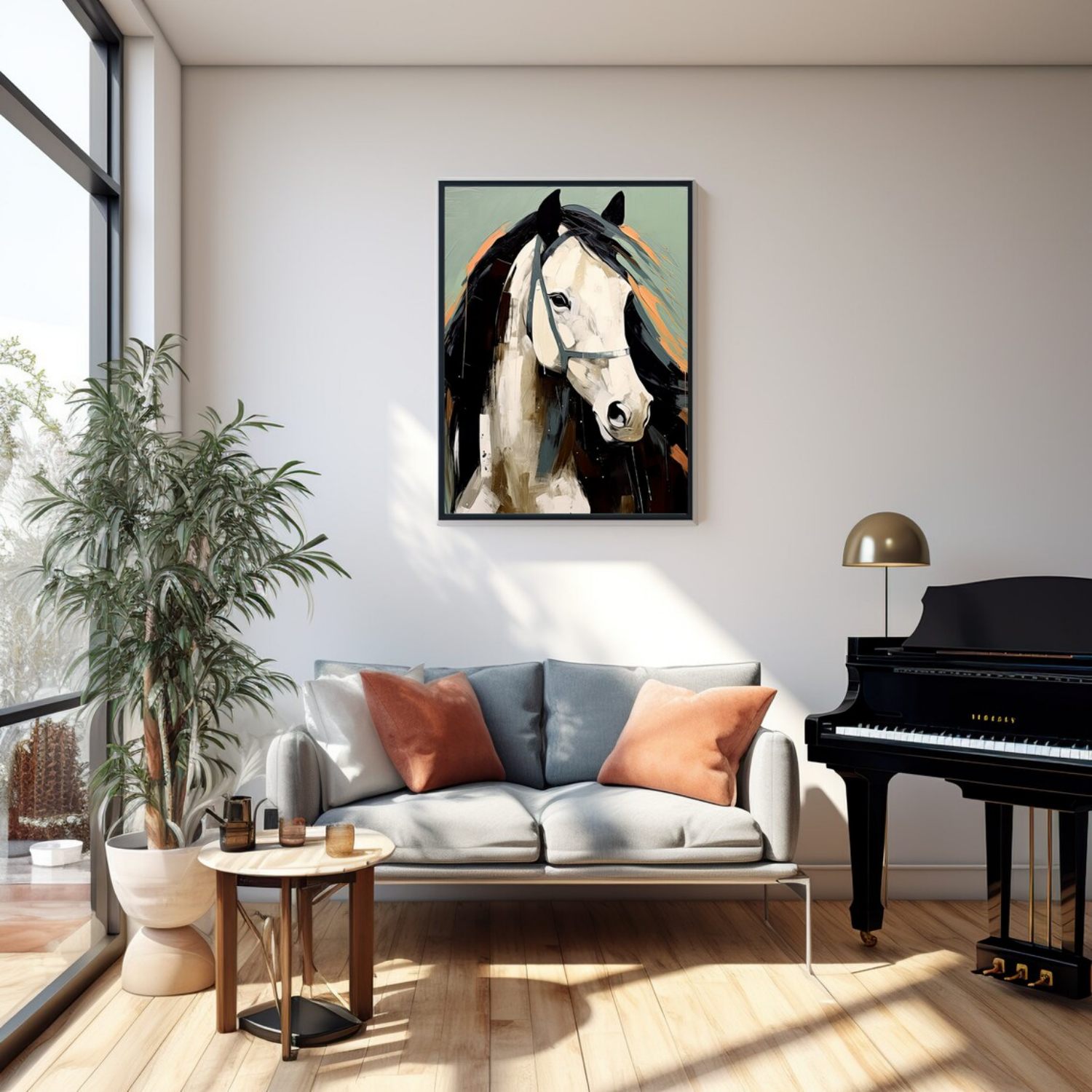 Abstract Animal Horse Wall Art #AL106