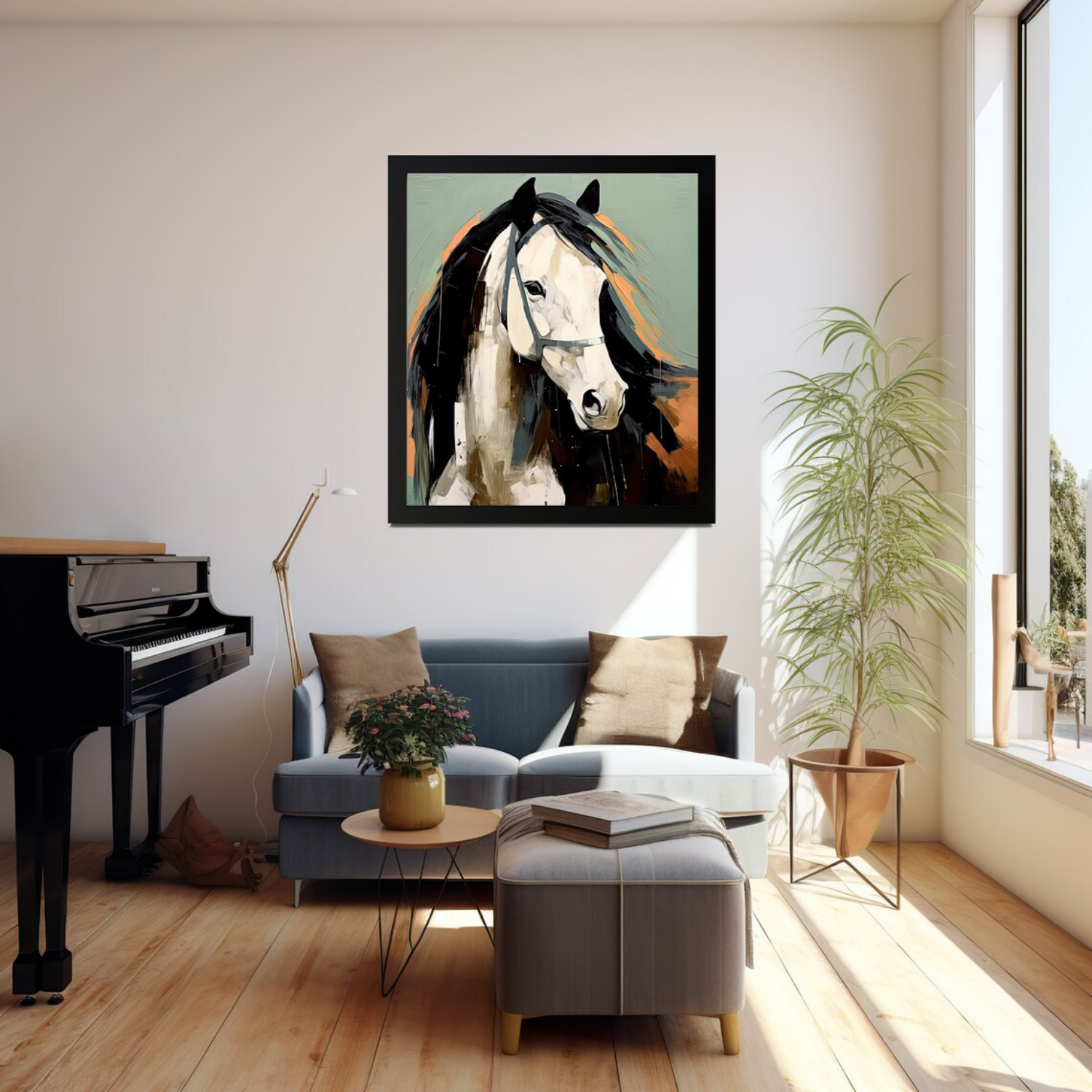 Abstract Animal Horse Wall Art #AL106