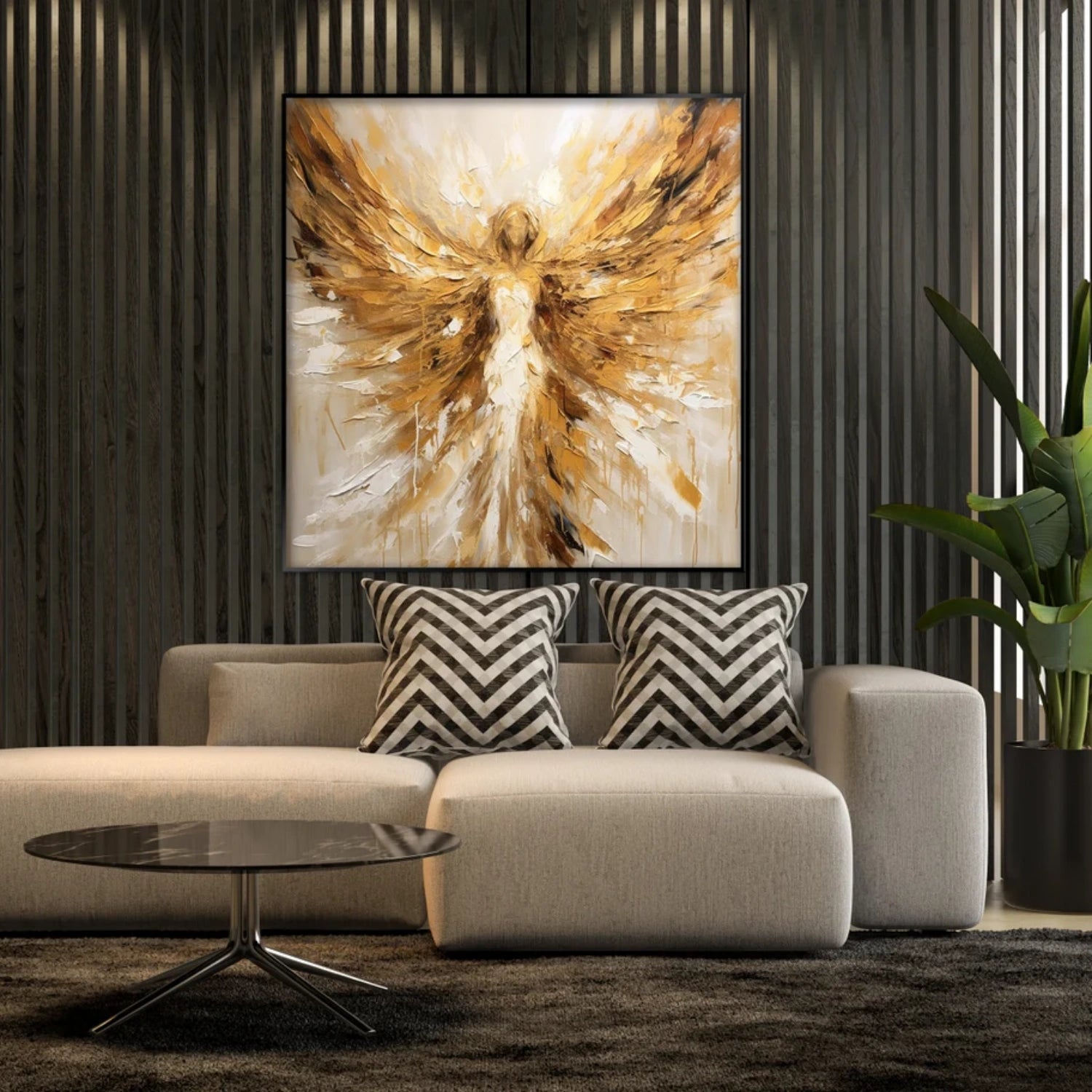 Abstract Angel Wing Textured Painting #AP046