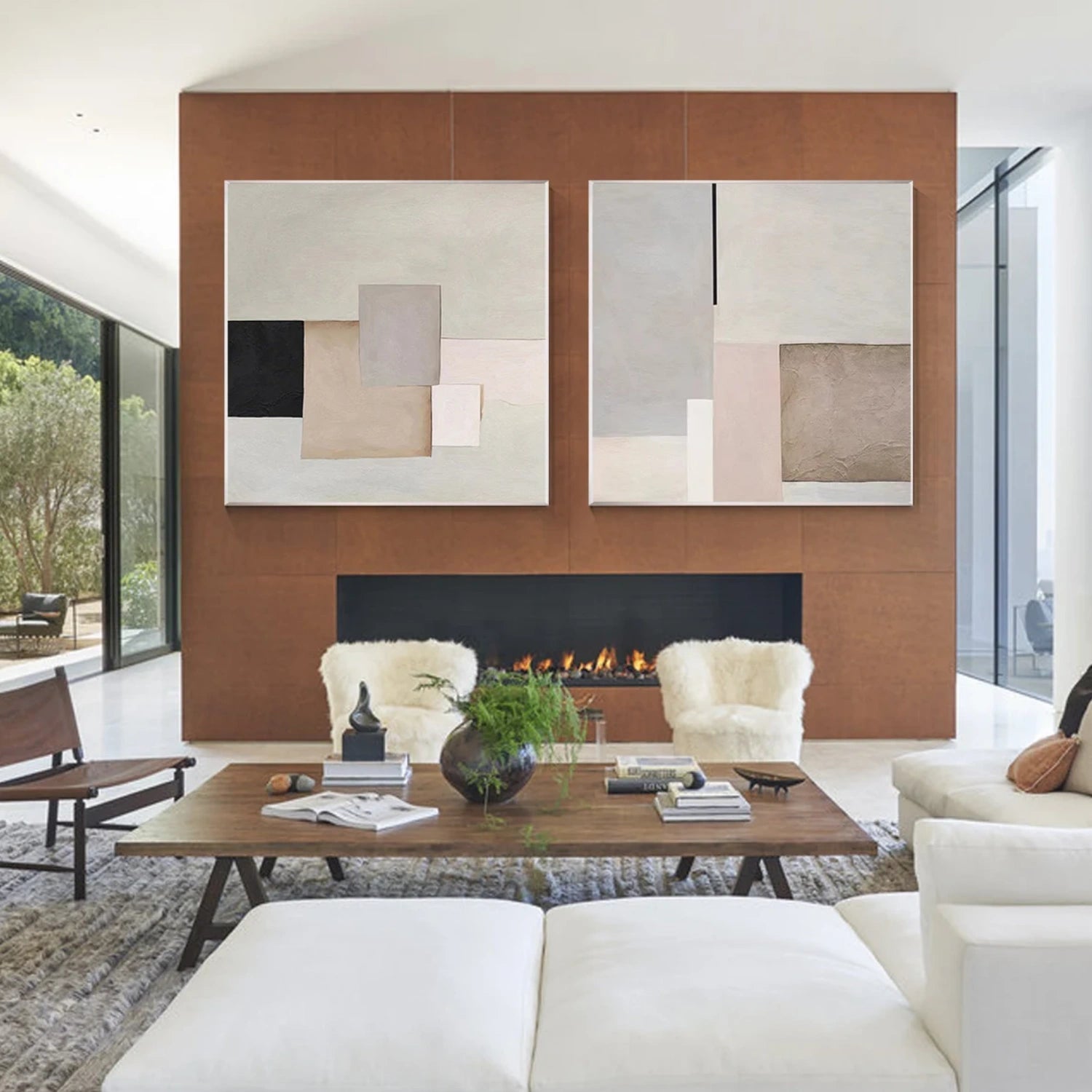 Abstract Canvas Art Set of 2 #WS635