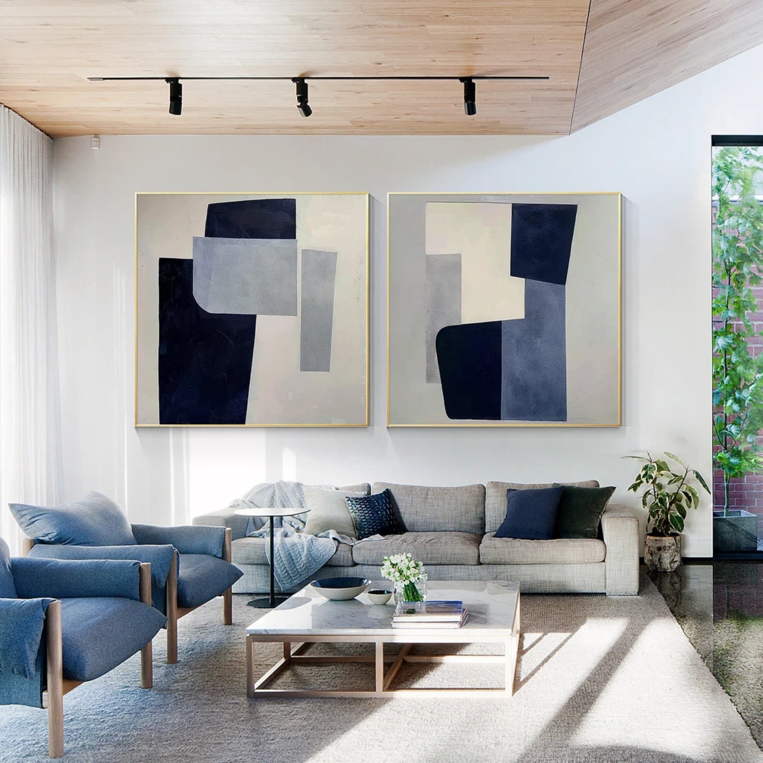 Abstract Canvas Art Set of 2 #WS632